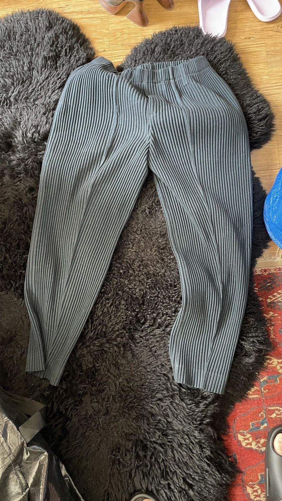Homme Plisse Issey Miyake Issey Miyake Homme Plisse Pleated Pants Wool Like Size US 34 / EU 50 - 1 Thumbnail
