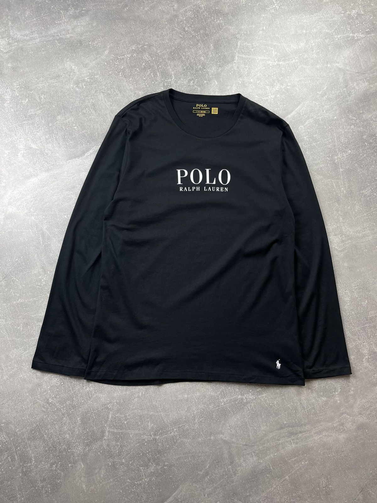 Polo Ralph Lauren Polo Ralph Lauren Black Long Sleeve Logo T-Shirt Size US L / EU 52-54 / 3 - 2 Thumbnail