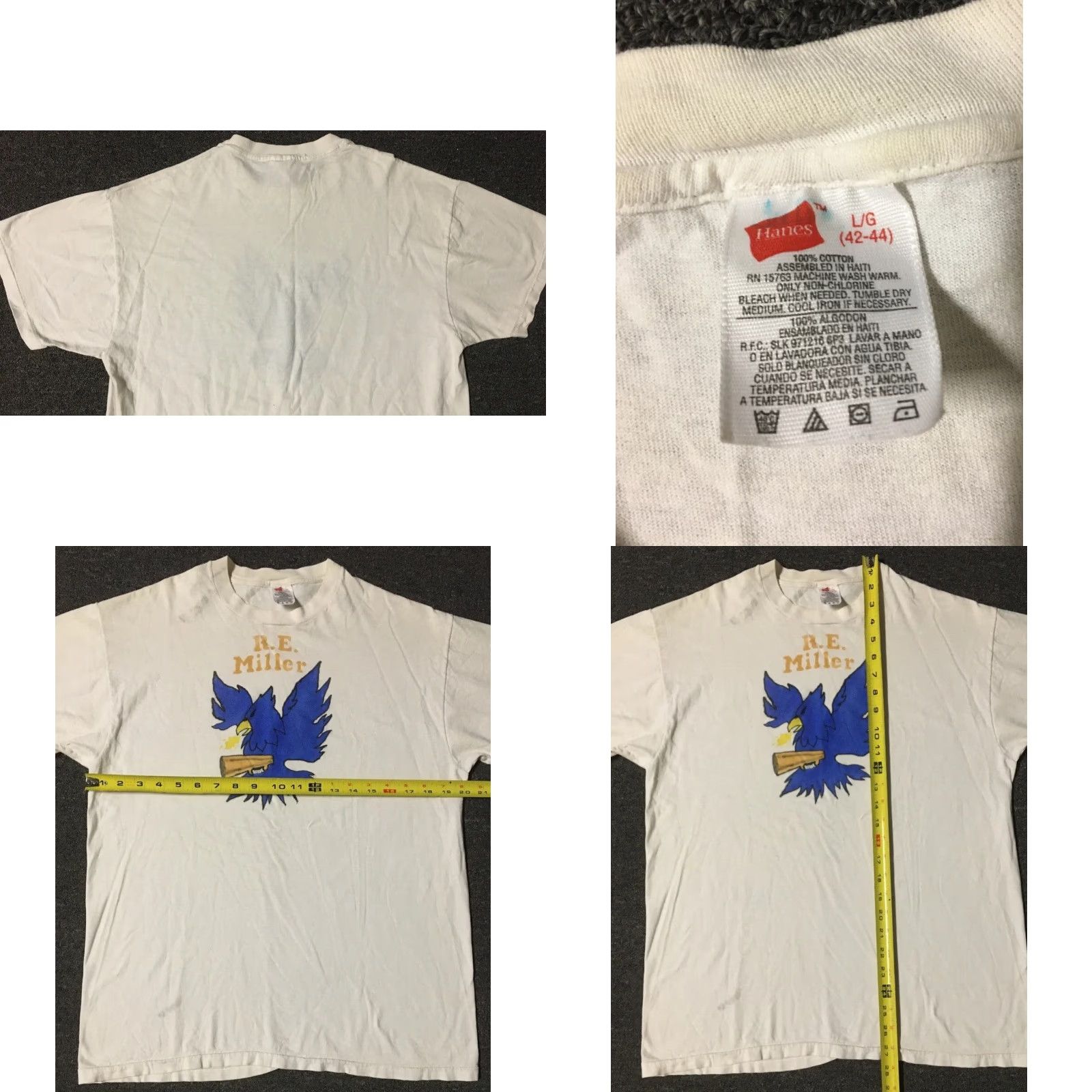 Vintage VINTAGE 90s R.E. Miller Firebirds School Faded Shirt M White Modern Shirt Grunge Biker 80s USA College Athletics Track & Field PE Gym Size US M / EU 48-50 / 2 - 8 Thumbnail