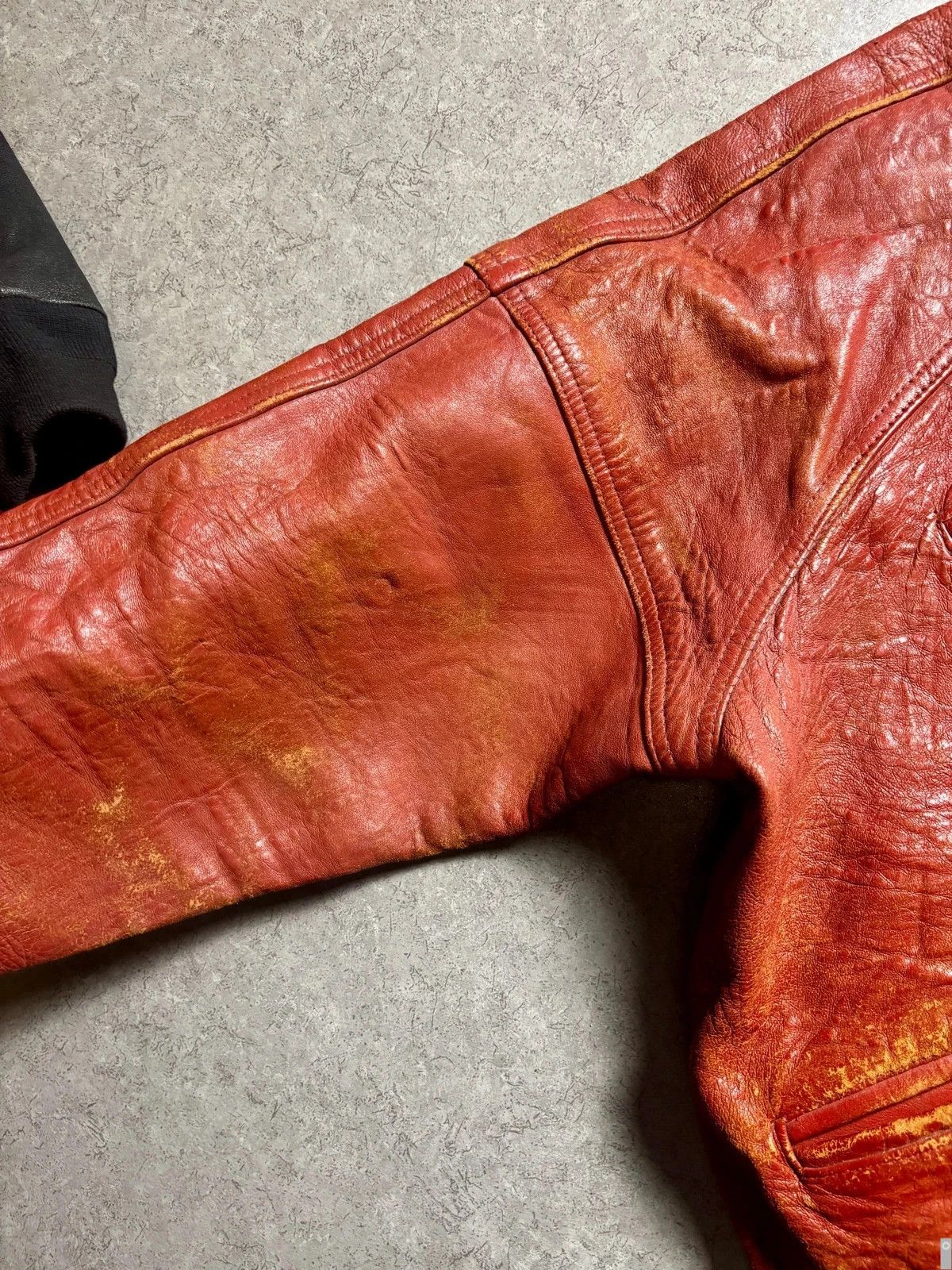 Avirex Veste en cuir Avirex USA – leather jacket - red varsity Size US S / EU 44-46 / 1 - 7 Thumbnail