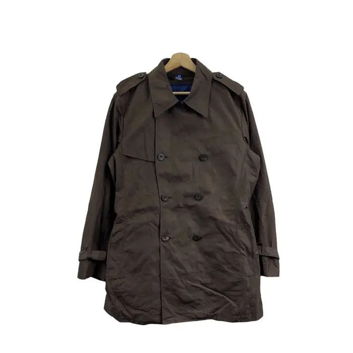 Lanvin Vtg 90’ LANVIN EN BLEU Paris Brown Peacoat Jacket Trench Size L / US 10 / IT 46 - 1 Thumbnail