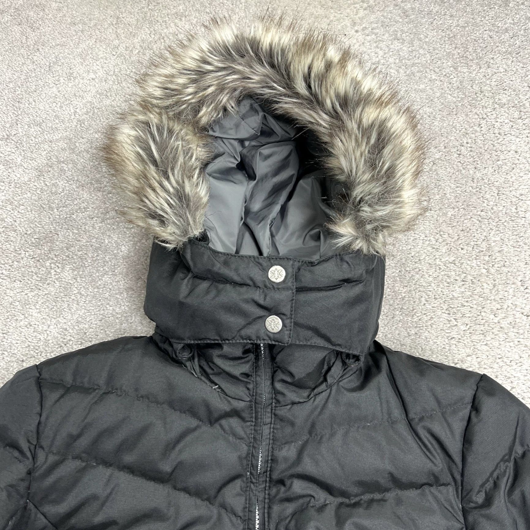 Eddie Bauer Eddie Bauer Parka Long Jacket Womens L Black Down Full Zip Faux Fur Removable Hood Insulated Parka Size L / US 10 / IT 46 - 2 Thumbnail