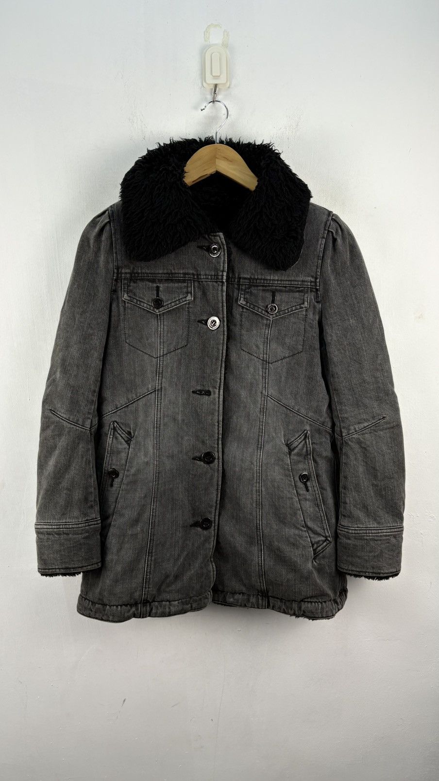 Hysteric Glamour Vintage Hysteric Glamour Denim Jacket Sherpa Lining Size US S / EU 44-46 / 1 - 1 Thumbnail