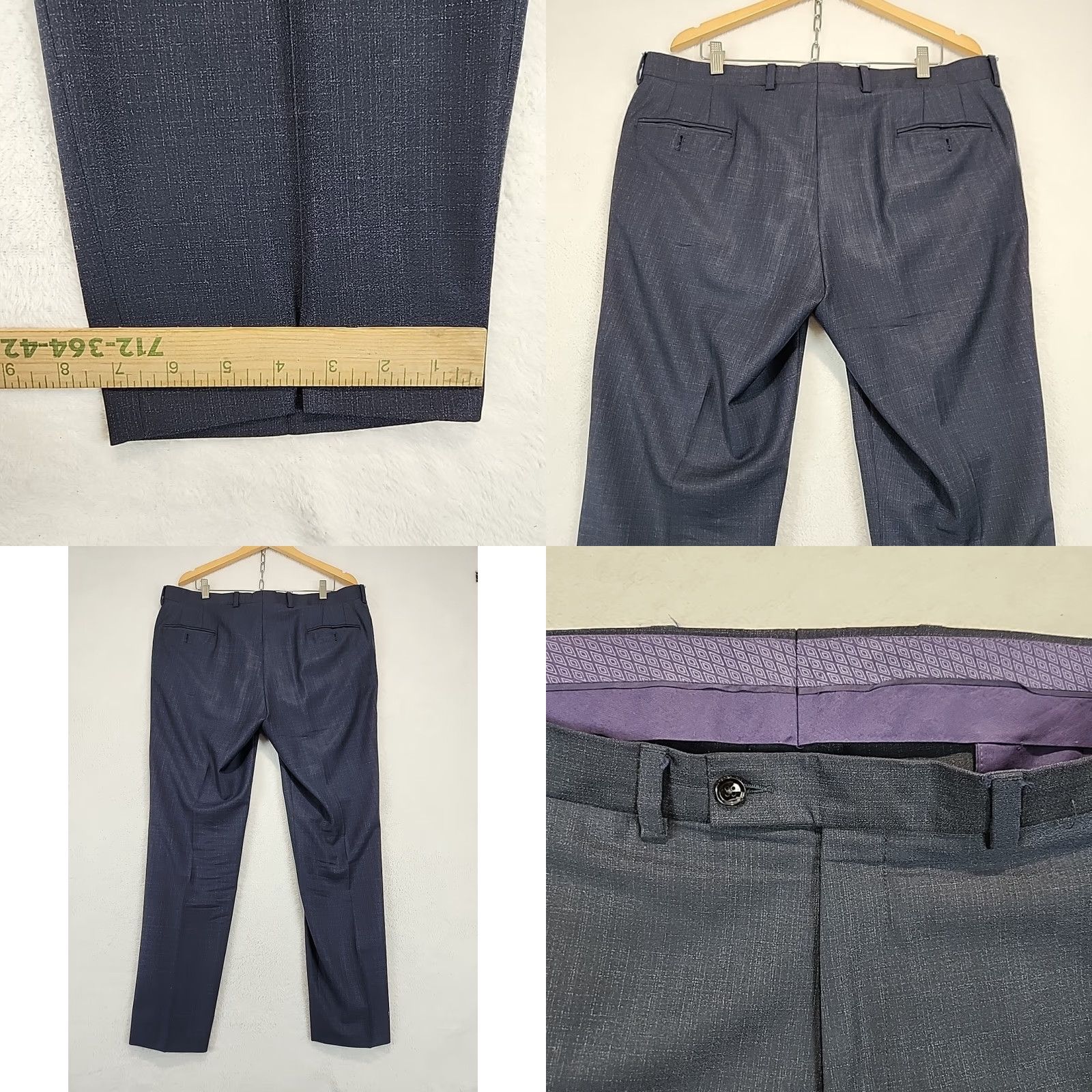 Ted Baker Ted Baker Jefferson Dress Pants Men's 38R Navy Blue 100% Wool Office Academia Size US 38 / EU 54 - 8 Thumbnail