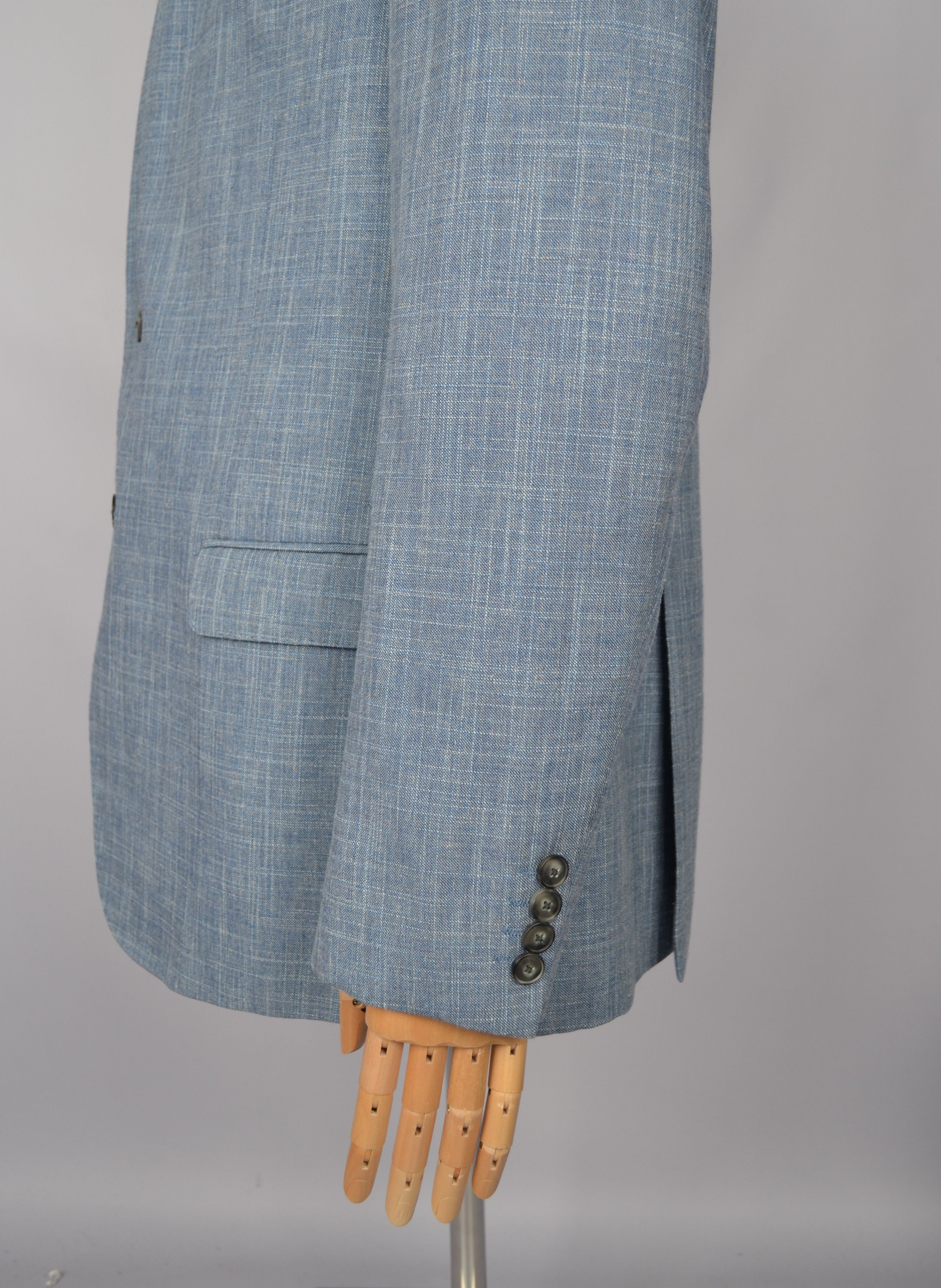 Designer × Emporio Armani Emporio Armani G Line Blue Jacket Blazer US48 Slim Fit Size 48S - 10 Thumbnail