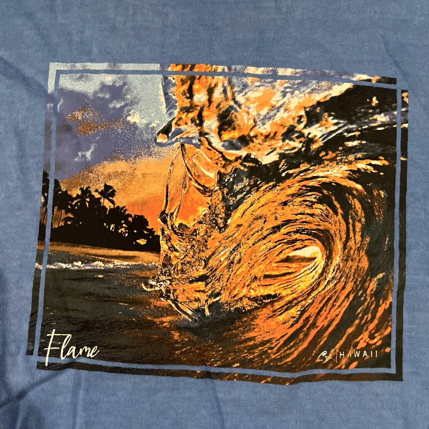 Vintage VINTAGE Crazy Shirts Shirt 2XL Blue Surfrider Logo Graphic Print Crew Neck Mens Size US XXL / EU 58 / 5 - 2 Thumbnail