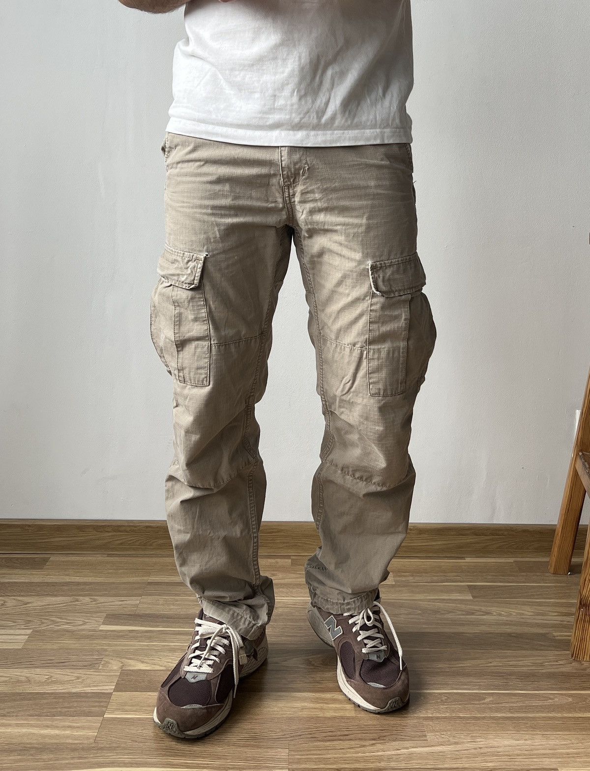 Carhartt Carhartt Aviation Beige Black Pants size 31x32 Size US 31 - 2 Thumbnail
