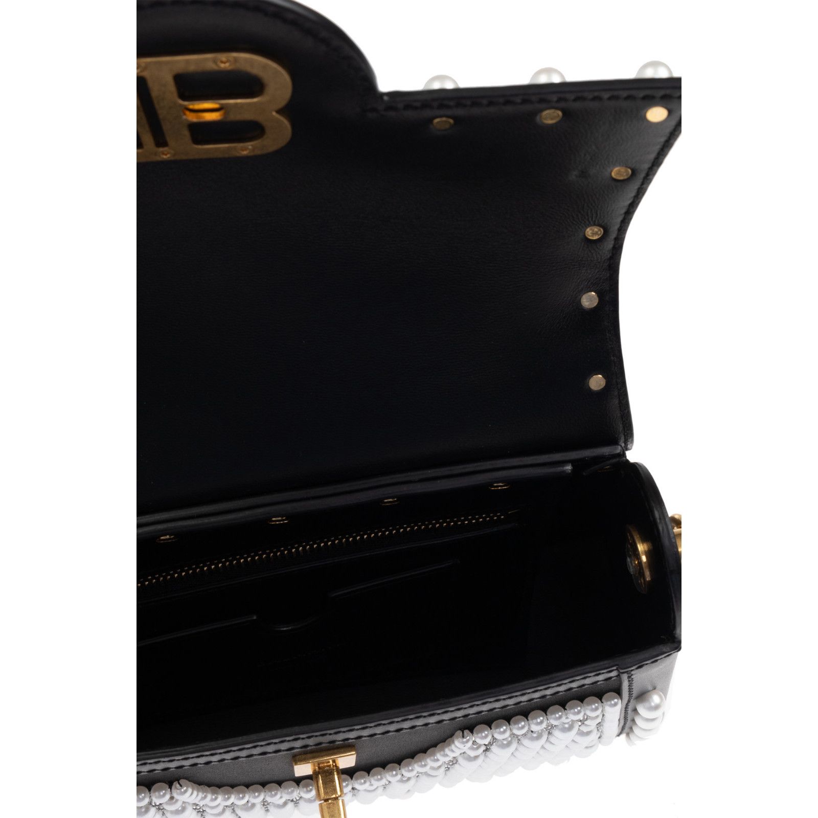 Balmain BALMAIN B-buzz Dynasty $4600 Black Embroidered Satin Shoulde Size ONE SIZE - 4 Thumbnail