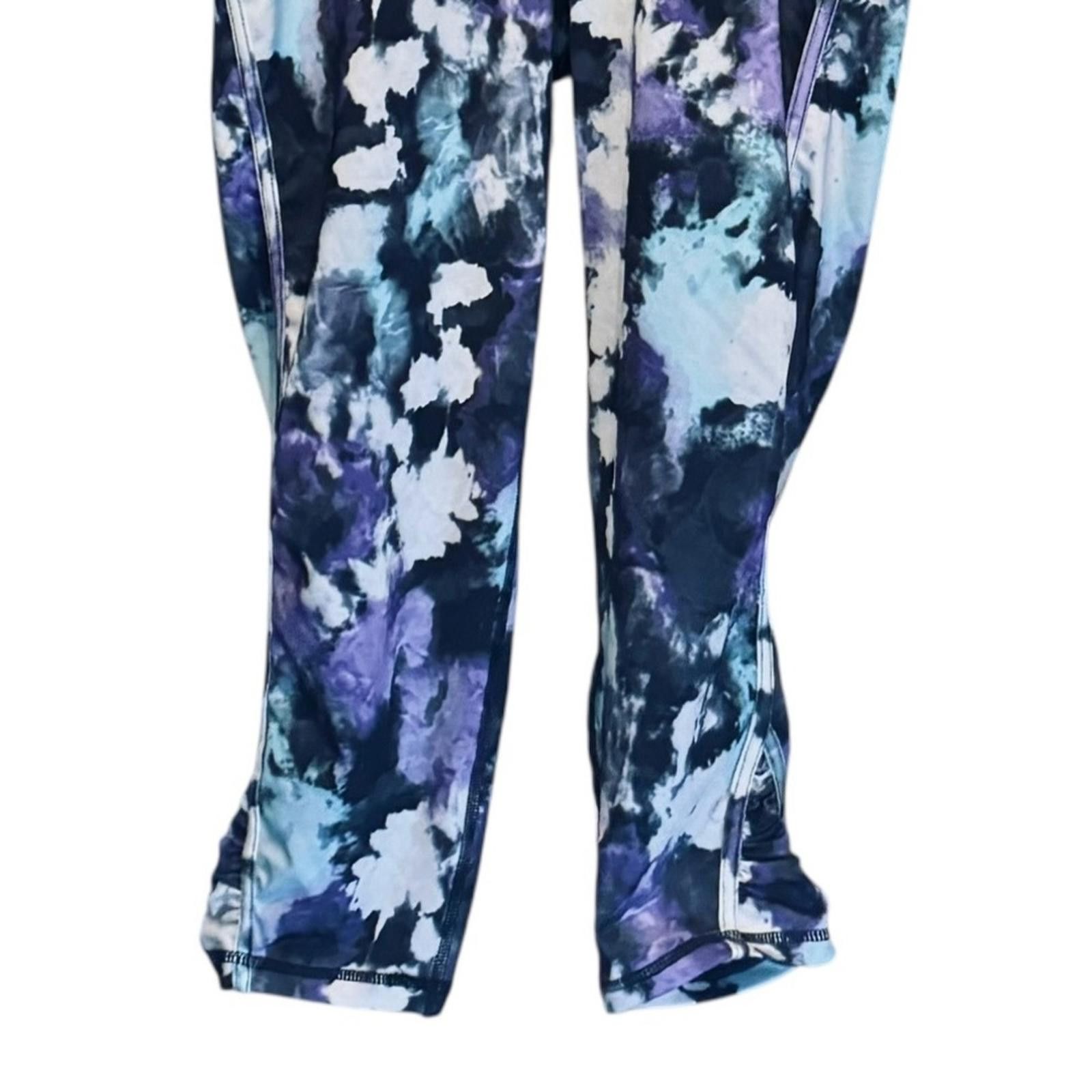 Free Country Free Country Women's Abstract Leggings - Blue and Purple Size 32" / US 10 / IT 46 - 3 Thumbnail