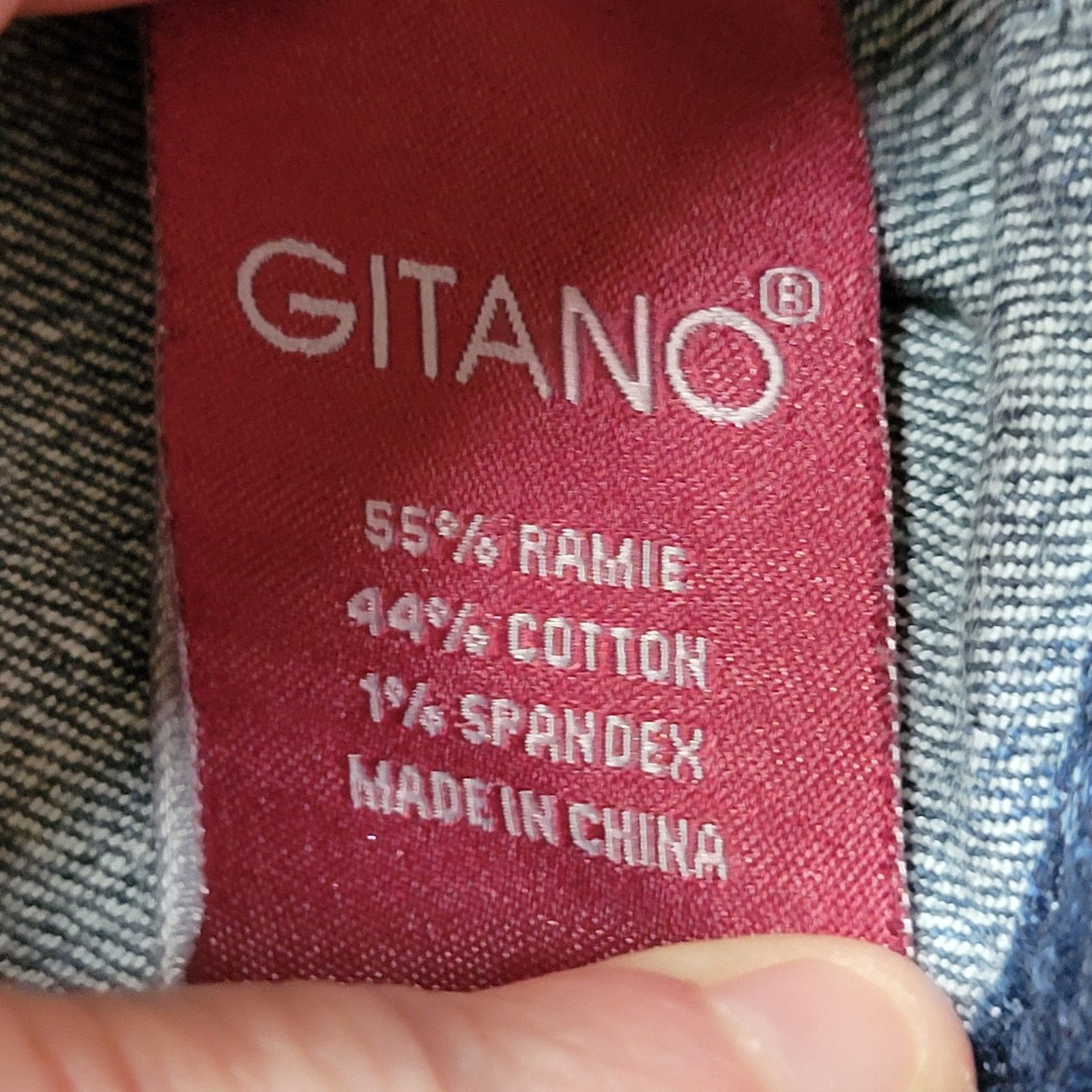 Other VINTAGE Gitano Full Button Denim Jacket w/ Bling - Size 20W Size XXL / US 16-18 / IT 52-54 - 5 Thumbnail