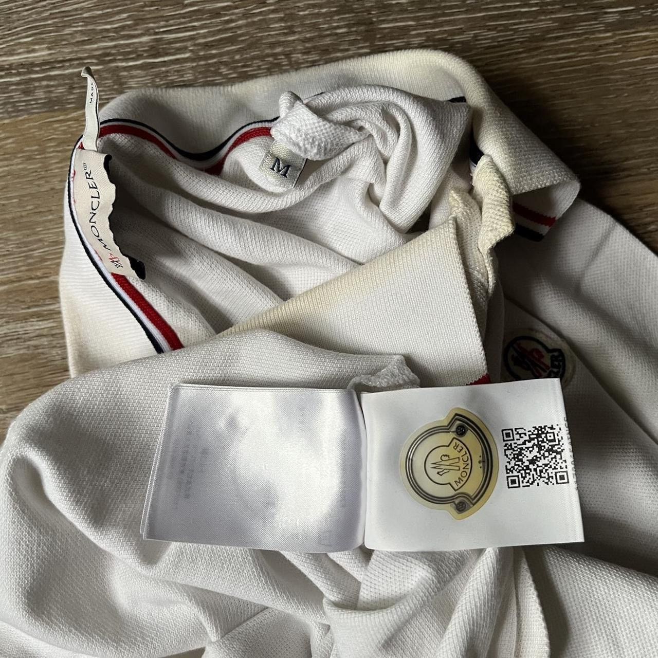 Moncler white moncler long sleeve polo Size US M / EU 48-50 / 2 - 8 Thumbnail