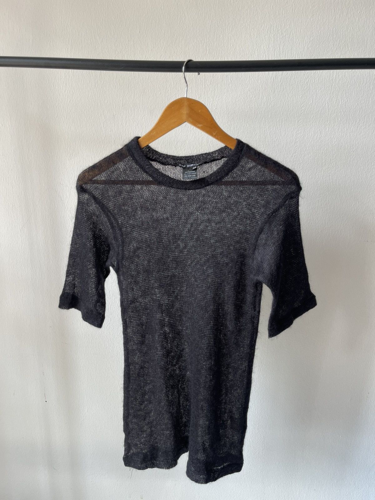 Raf Simons 1998 Raf Simons Radioactivity Mesh Mohair Tee Size US S / EU 44-46 / 1 - 1 Thumbnail