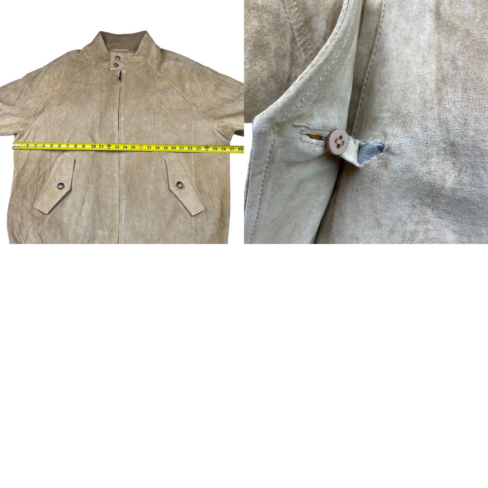 Orvis VINTAGE Orvis Bomber Jacket Beige XL Men’s Full Zip Plaid Liner 100% Suede Leather Size US XL / EU 56 / 4 - 8 Thumbnail