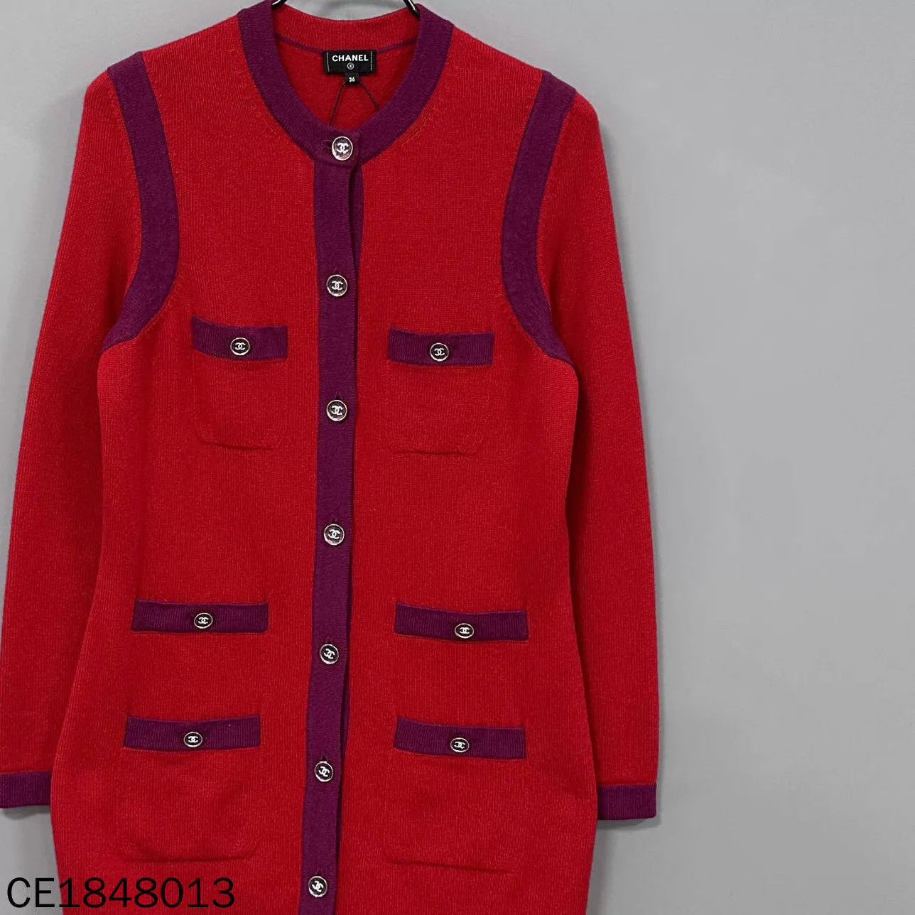 Chanel Chanel 24B Crystal-Button Mid-Length Cashmere Coat 36 Size XS / US 0-2 / IT 36-38 - 2 Thumbnail