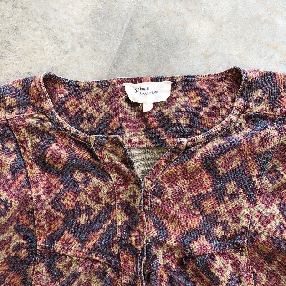 Isabel Marant × Isabel Marant Etoile Etoile ISABEL MARANT Rare Batik Navajo Printed Blouse Size XXS / US 00 / IT 34 - 6 Thumbnail