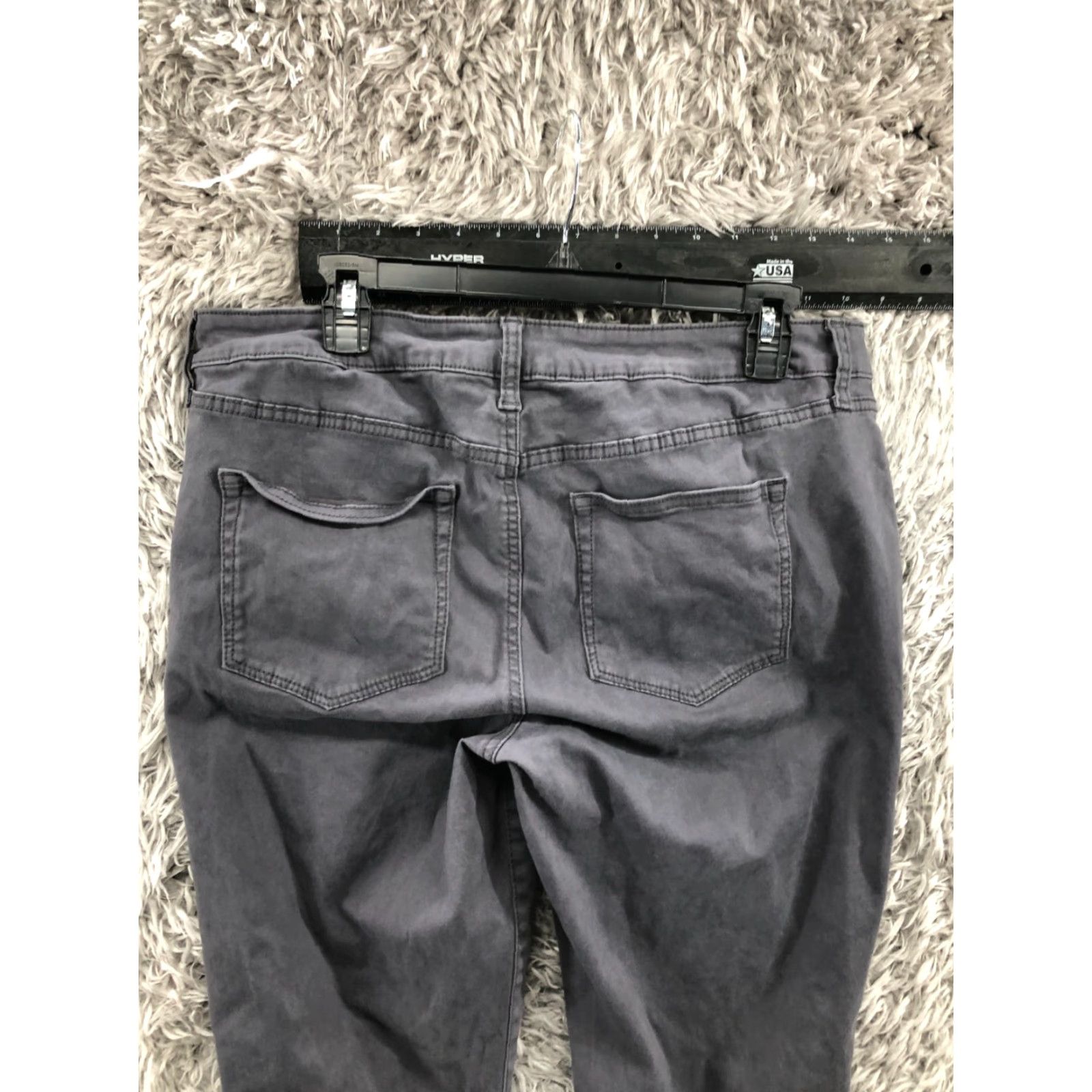 Vintage Sonoma Skinny Ankle Pants Womens Gray Size 16 Short Stretch Pockets Knit Regular Front Flat Front 27in Inseam Size 38" / US 16 / IT 52 - 6 Thumbnail