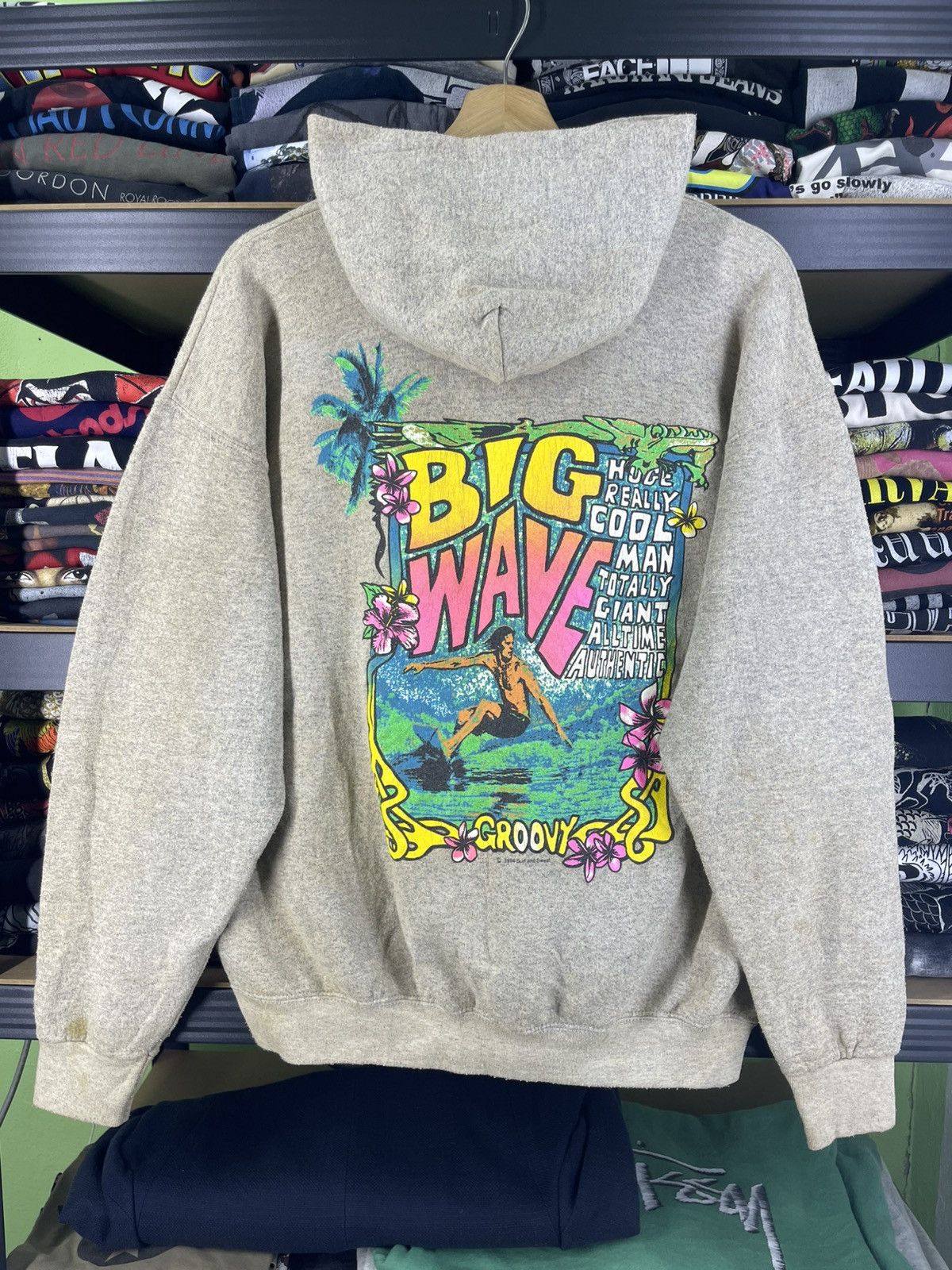 Sun Surf Vintage 94's Surf and Sweat Big Wave Hoodie Size US L / EU 52-54 / 3 - 1 Thumbnail