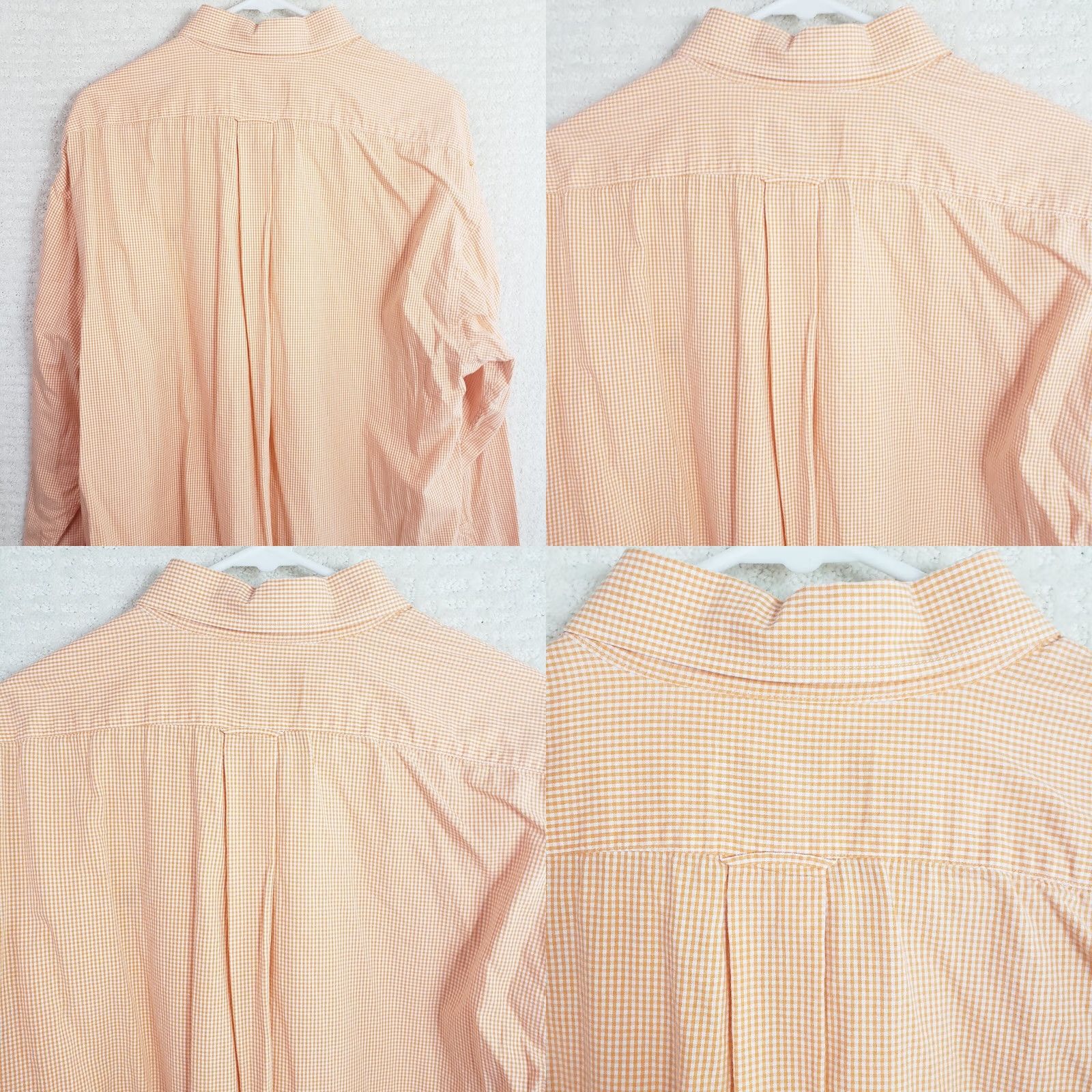 Vintage VINTAGE Ludens Dress Shirt Men L Orange Check Long Sleeve Embroidered SC Logo Button-Down Collar Shirt Size 42R - 8 Thumbnail