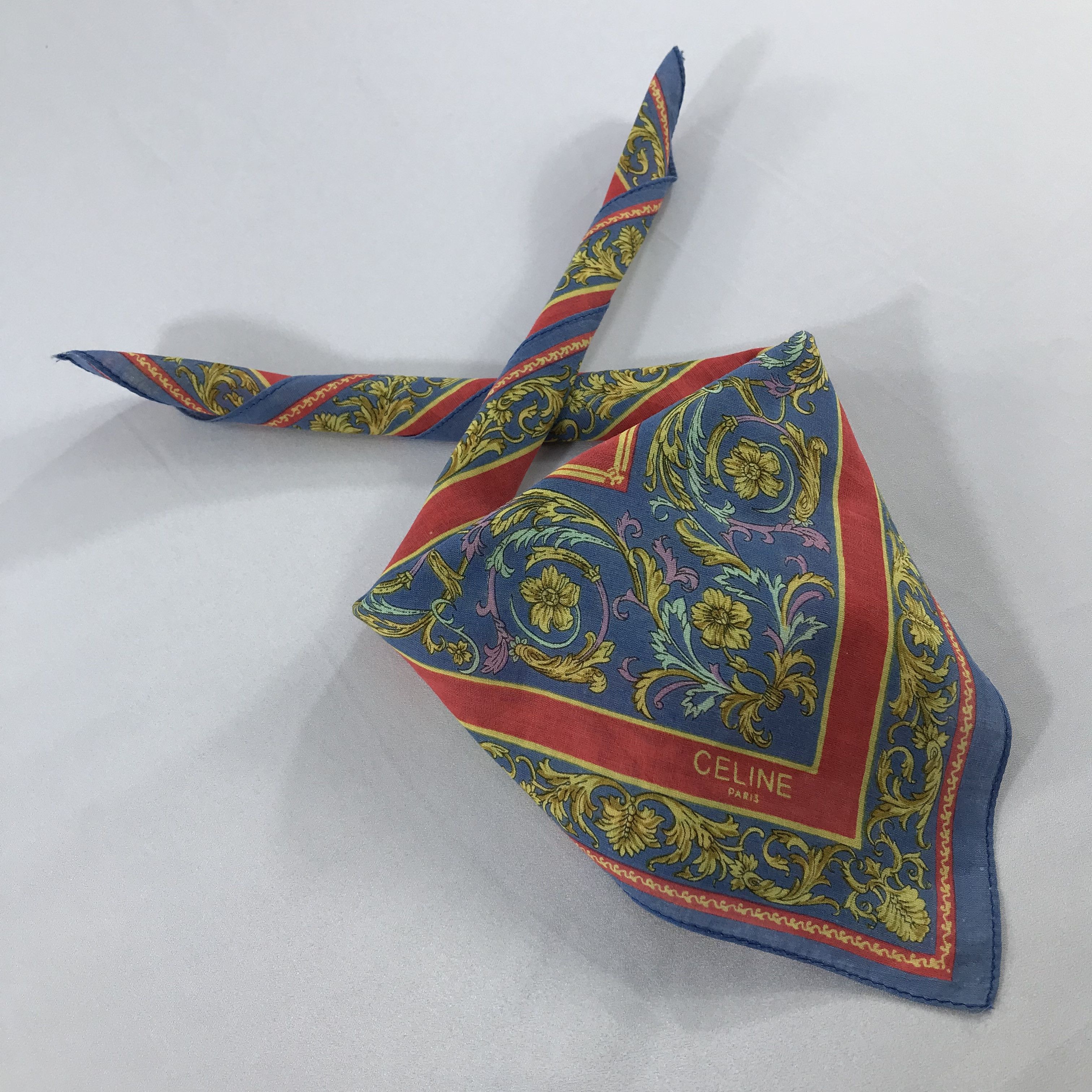 Celine × Vintage Celine Bandana / Handkerchief / Neckerchief - S2484 Size ONE SIZE - 5 Thumbnail