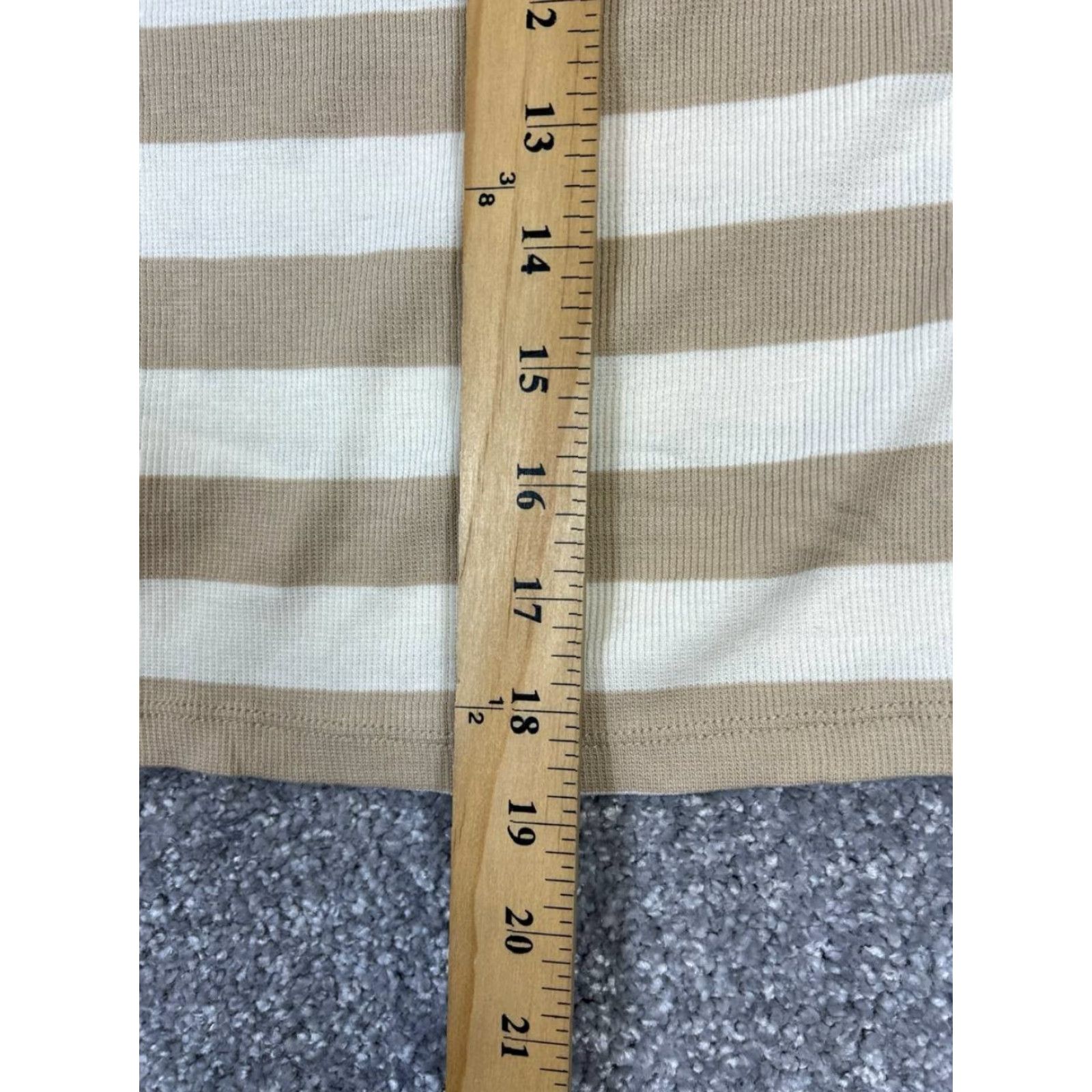 Madewell Madewell Sweater Womens S Knit Striped Brown Cotton Blend Turtleneck Pullover Winter Casual Top Size S / US 4 / IT 40 - 8 Thumbnail