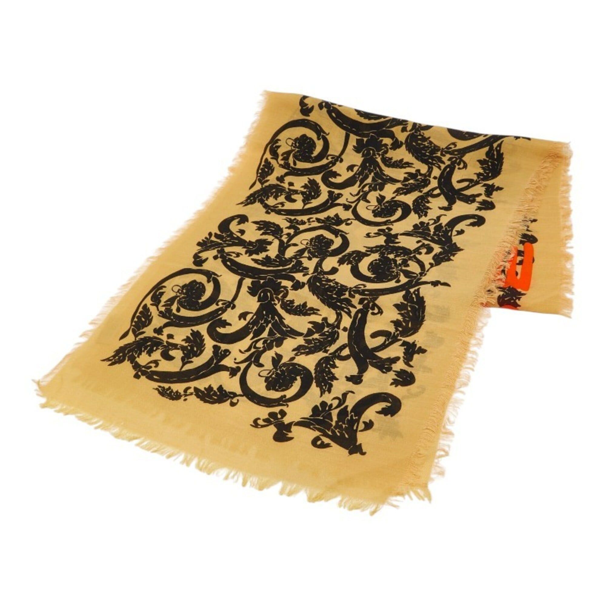Loewe Loewe scarf, beige and black, cashmere cotton, for women. Size ONE SIZE - 1 Thumbnail
