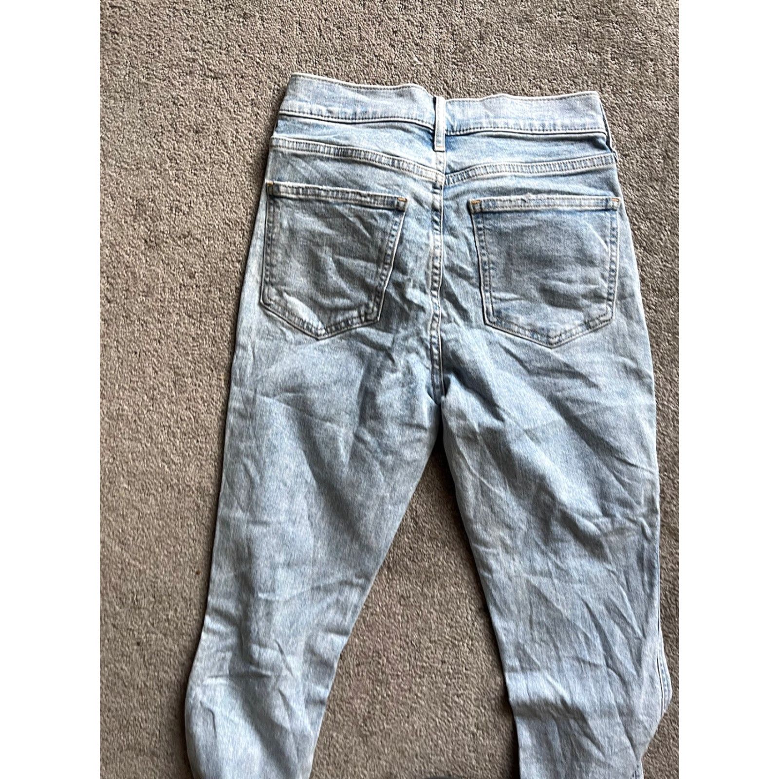 Gap GAP Women's Slim High Rise Jeans 26 Regular Size Medium Wash Denim Stretch 90s Retro Vintage Style Size 26" / US 2 / IT 38 - 3 Thumbnail