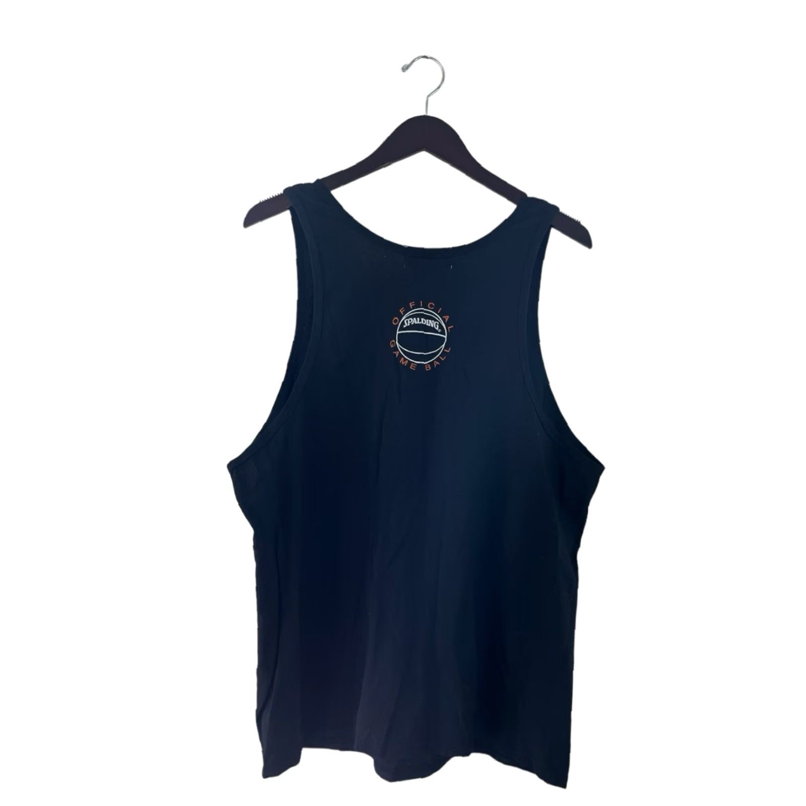 Spalding VINTAGE Spalding NBA Tank Shirt Mens L Black 90s Deadstock NWT Tank Top 100% Cotton Sleeveless Activewear Black 90s Mens Size US L / EU 52-54 / 3 - 6 Thumbnail