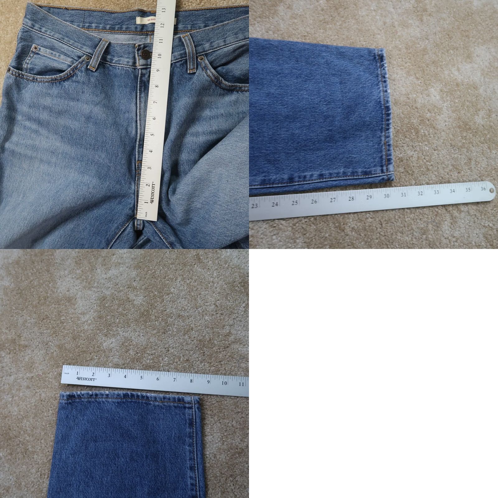 Levi's VINTAGE Levi's Jeans Women 31 Blue Denim High Rise 90s Baggy 5-Pocket Relaxed Size 31 Womens Jeans Size 24" / US 00 / IT 34 - 9 Thumbnail