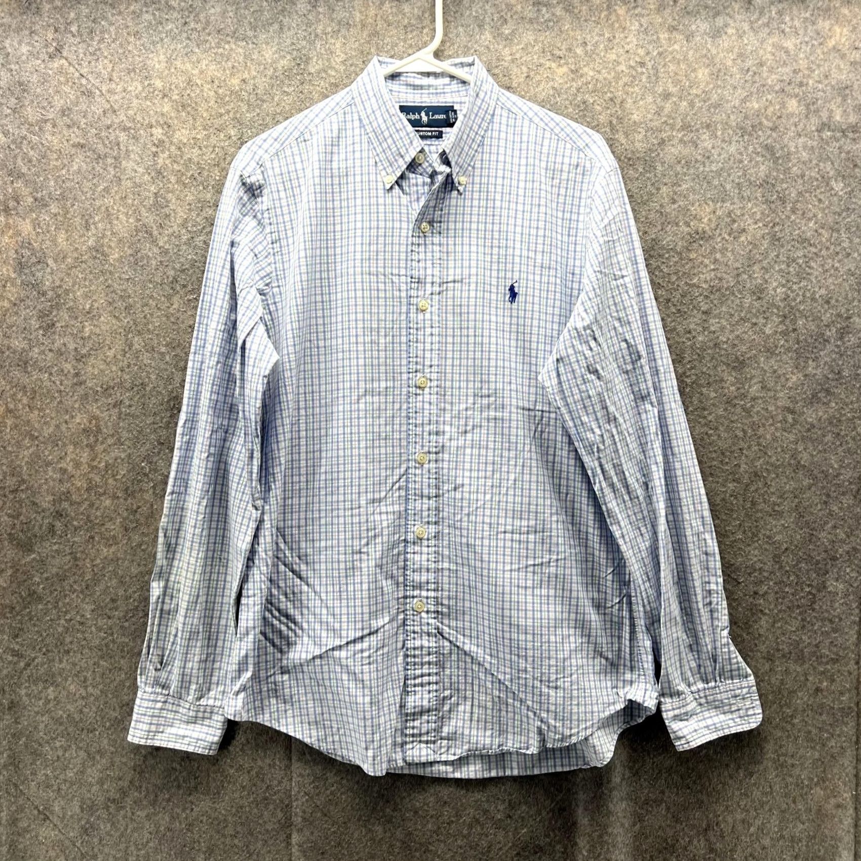 Ralph Lauren VINTAGE Ralph Lauren Shirt Men 15.5 34/35 Plaid Blue Button-Down Preppy Casual Formal Size US L / EU 52-54 / 3 - 2 Thumbnail