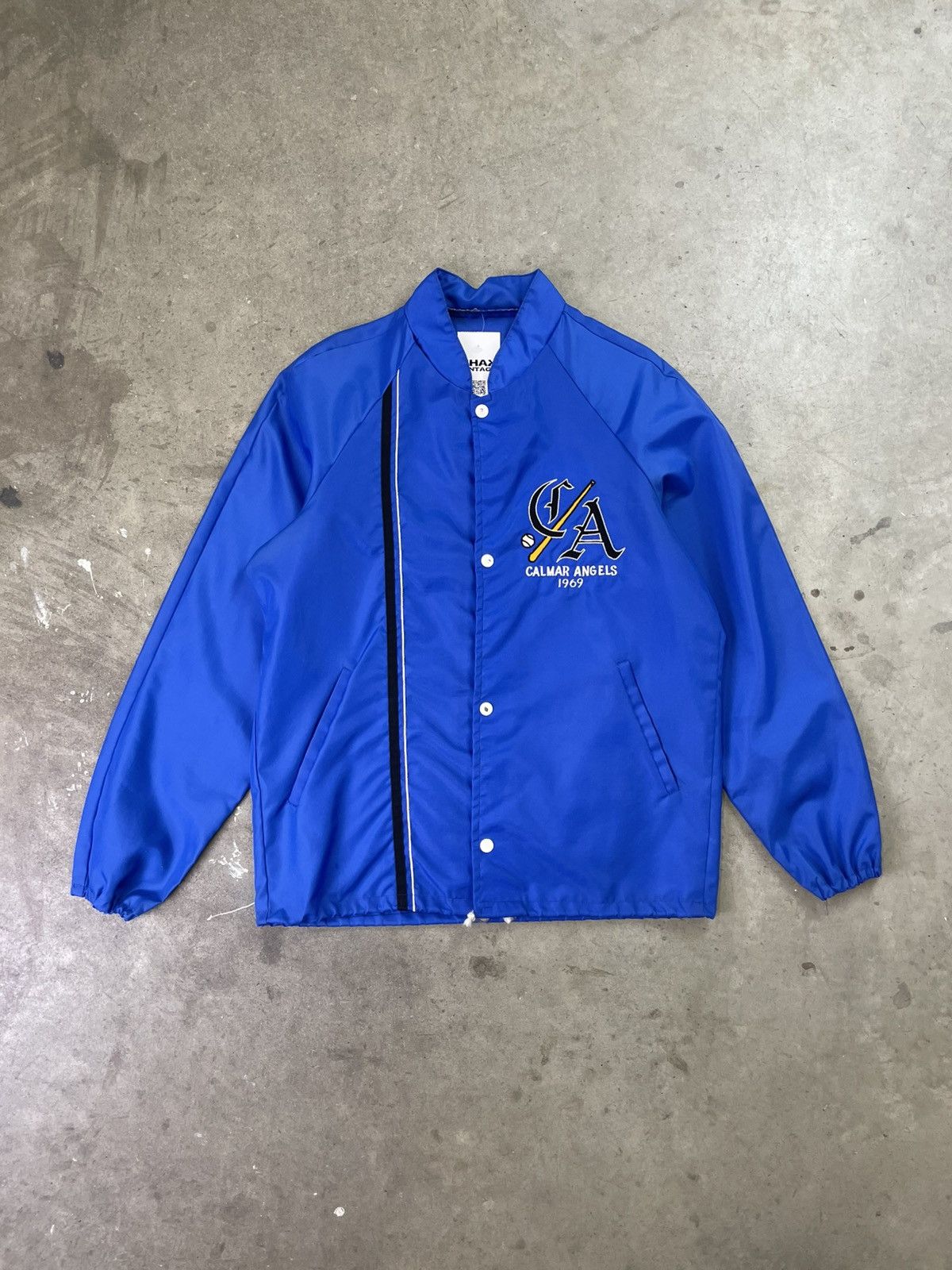 Vintage 60s Coaches Jacket Blue Calmar Angels Baseball Team Large Size US L / EU 52-54 / 3 - 1 Thumbnail