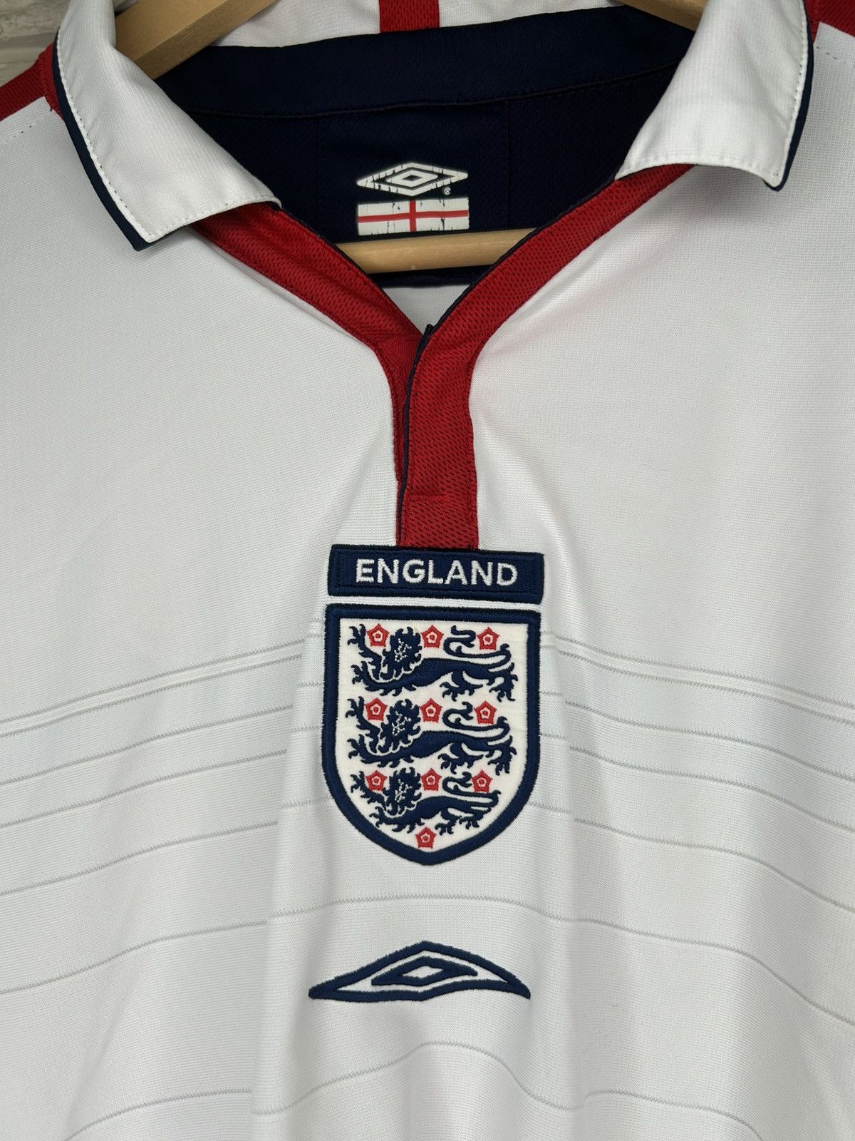 Umbro Vintage 2003 Umbro England Rooney Long Sleeve Home Jersey Size US XL / EU 56 / 4 - 4 Thumbnail