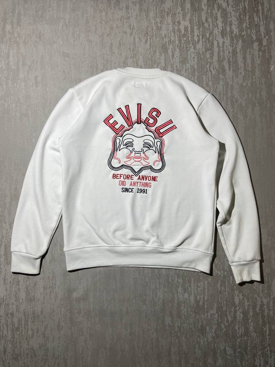 Evisu × Japanese Brand × Vintage Evisu Big Logo Sweatshirt White Size US S / EU 44-46 / 1 - 1 Thumbnail