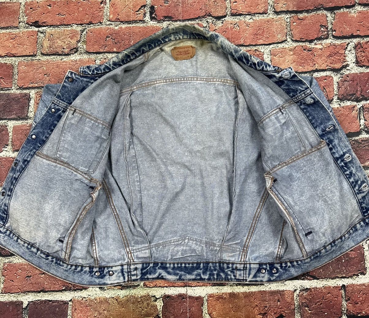 Levi's Vintage 80s Levis Denim Acid Trucker Jacket USA 75068 0219 Size US M / EU 48-50 / 2 - 5 Thumbnail