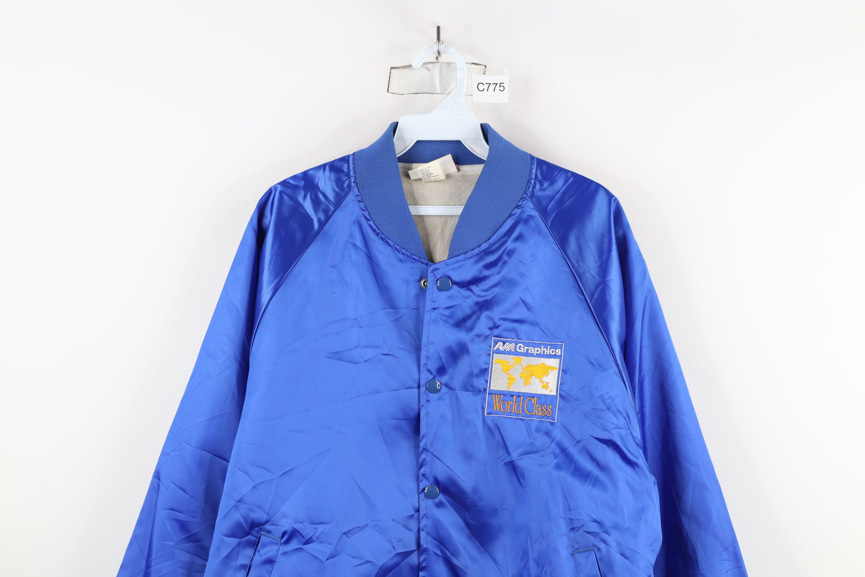 Vintage Vintage 80s Streetwear World Class Satin Bomber Jacket USA Size US L / EU 52-54 / 3 - 2 Thumbnail