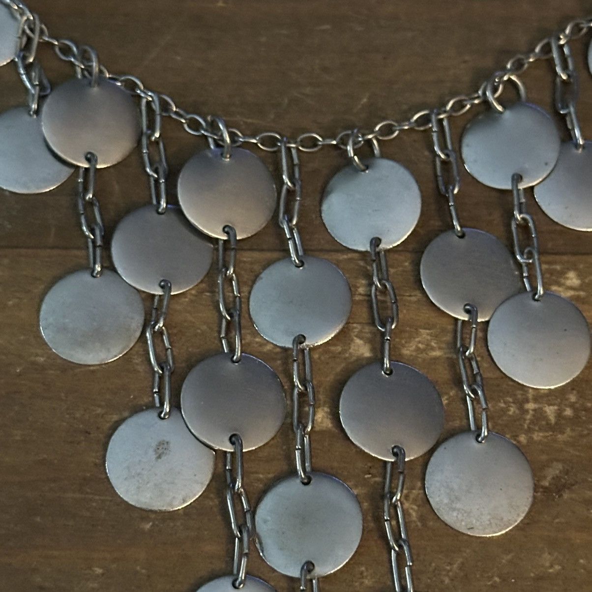 Vintage Vintage silver tone pyramid bib necklace Size ONE SIZE - 3 Thumbnail