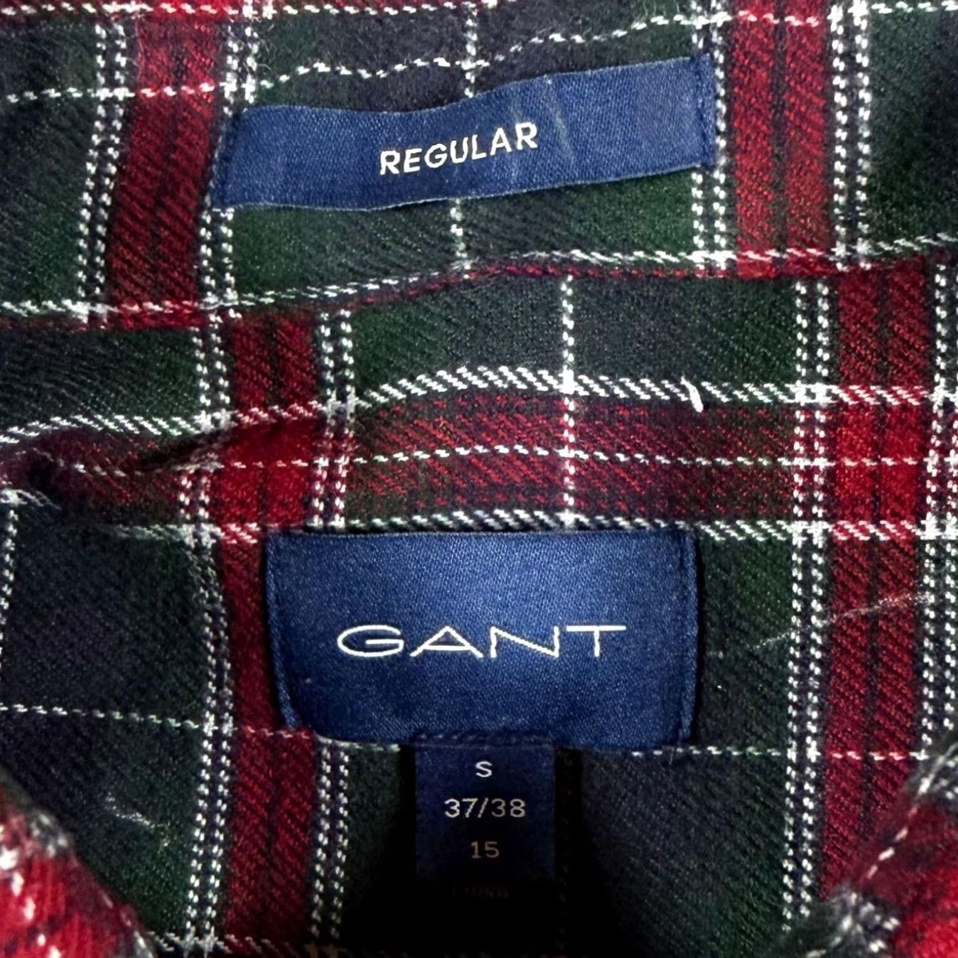 Gant GANT Regular Multi Plaid Check Long Sleeve Button-Down Cotton Flannel Shirt S Mens Regular Large Clothing Cotton Flannel Shirt Size US S / EU 44-46 / 1 - 3 Thumbnail