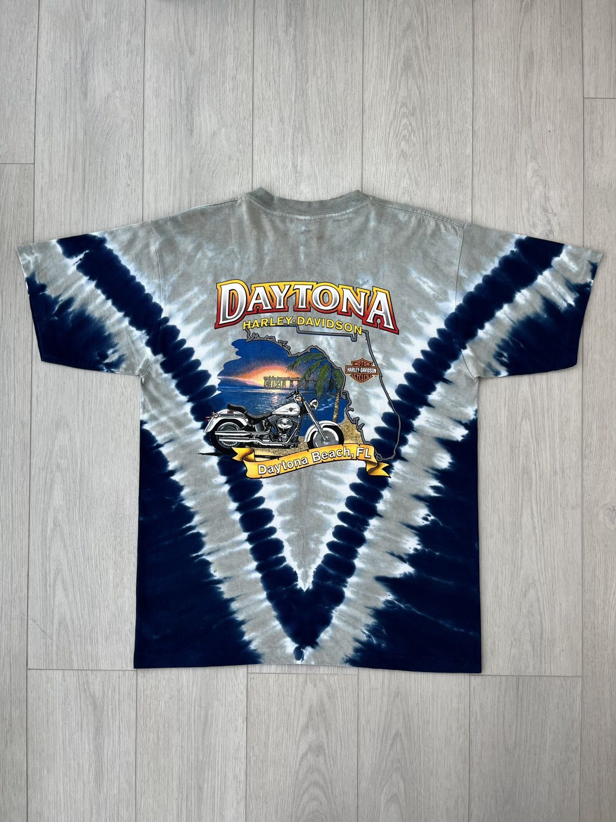 Harley Davidson Vintage Harley Davidson Tie Dye T-Shirt Single Stitch Y2K 90 Size US M / EU 48-50 / 2 - 2 Thumbnail