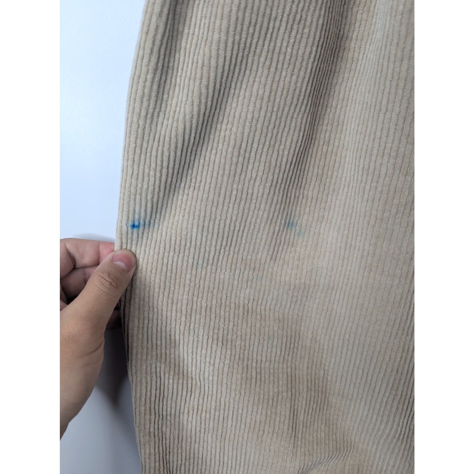 Greats Britches Mens 30x20 Beige Corduroy Cotton Pleated Pants Vintage Dress Pants Straight Leg XS? Size US 28 / EU 44 - 3 Thumbnail