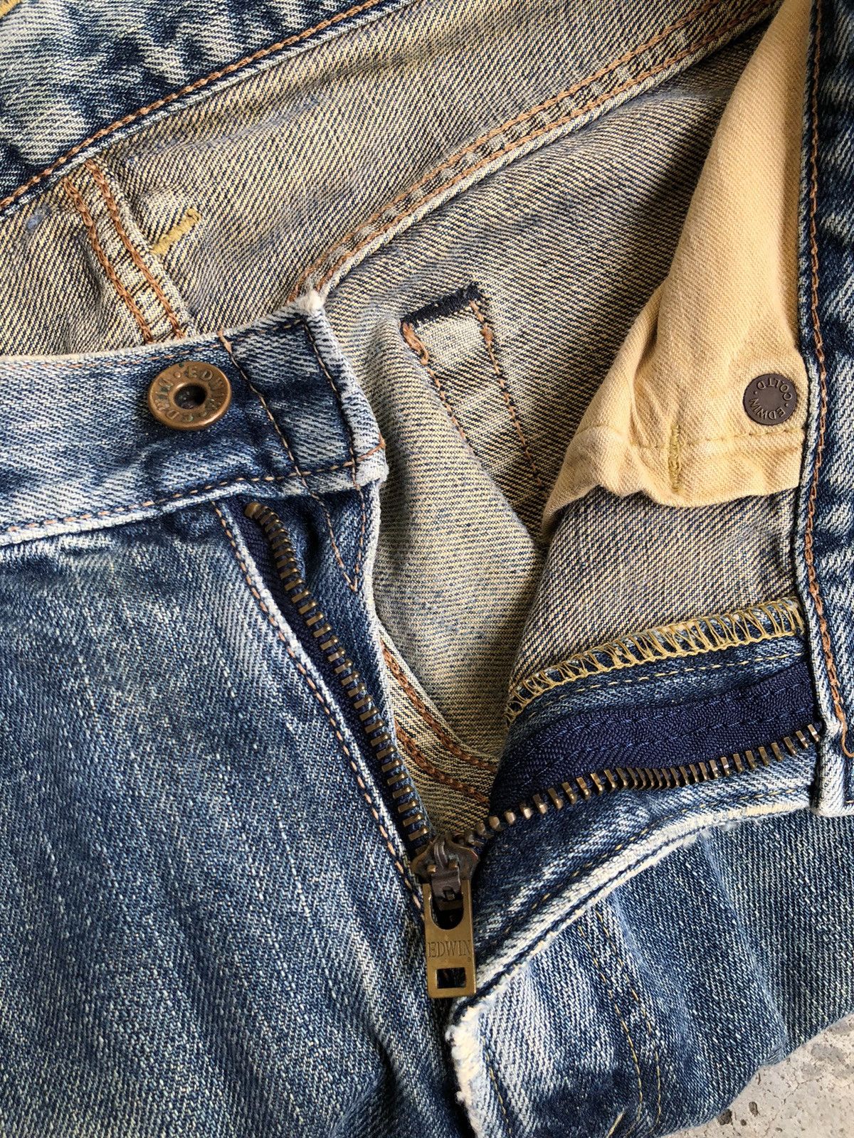 Edwin × Vintage Vintage edwin 505X Selvedge with japan sashiko & boro Size US 33 - 5 Thumbnail