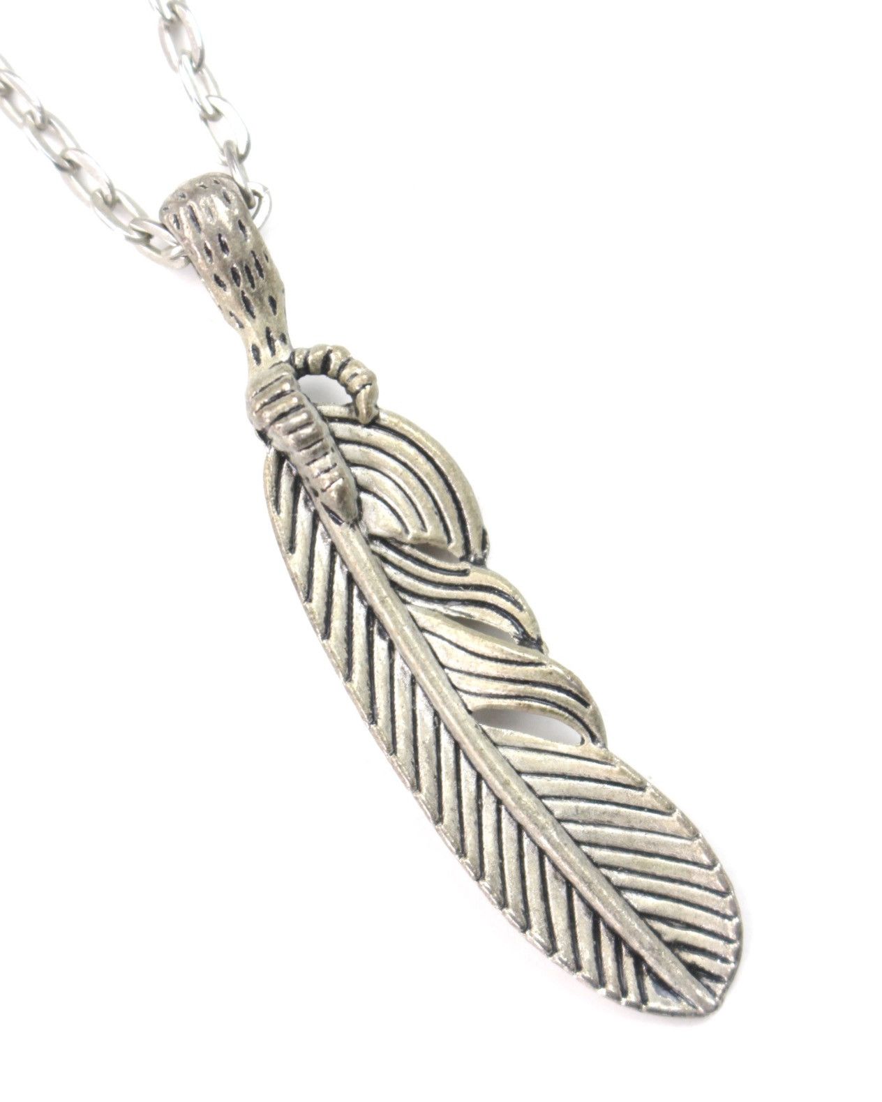 Vintage 2000S JAPANESE MADE BOHO FEATHER PENDANT NECKLACE Size ONE SIZE - 3 Thumbnail
