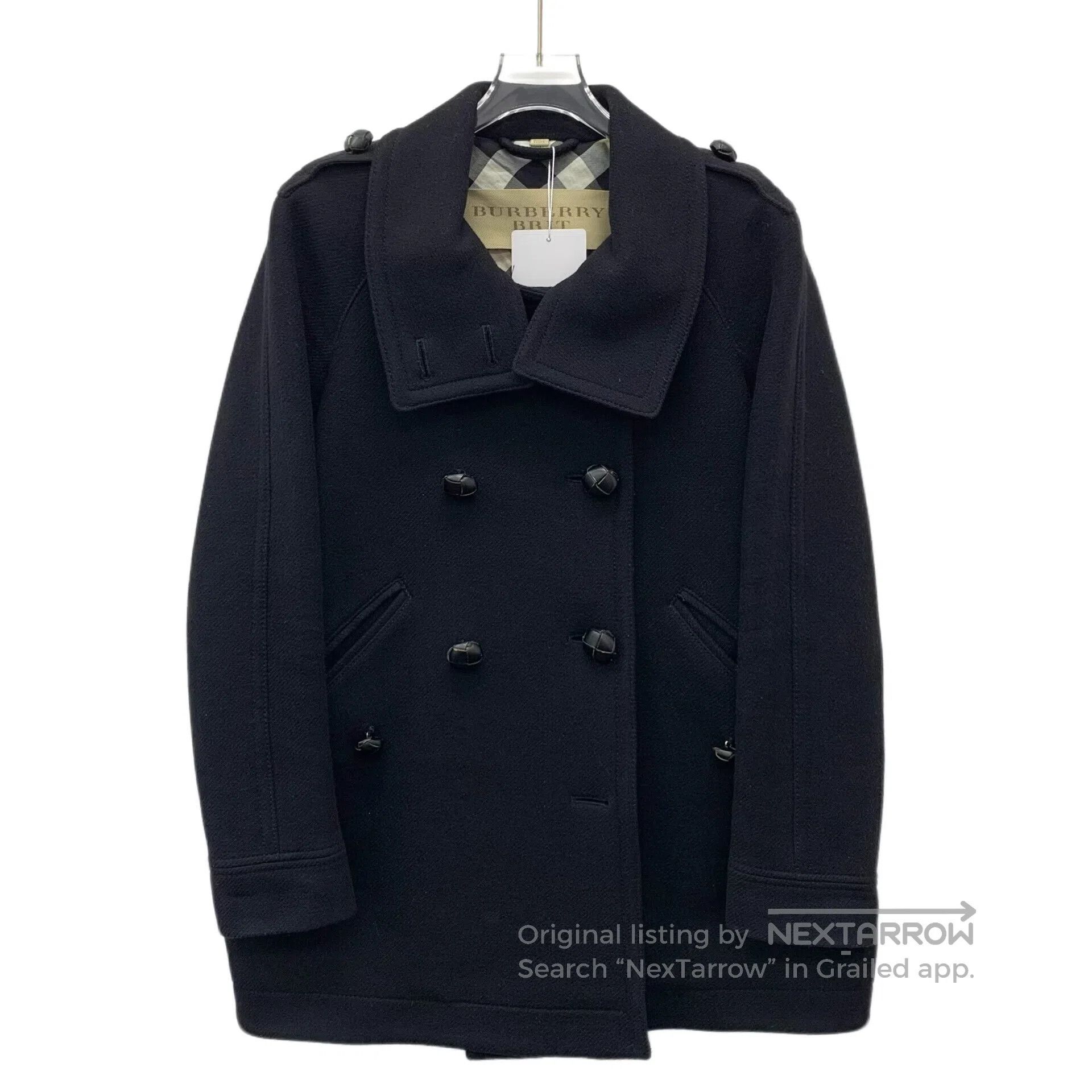 Burberry Burberry Black wool lapel double-breasted long sleeve coat Size US S / EU 44-46 / 1 - 1 Thumbnail