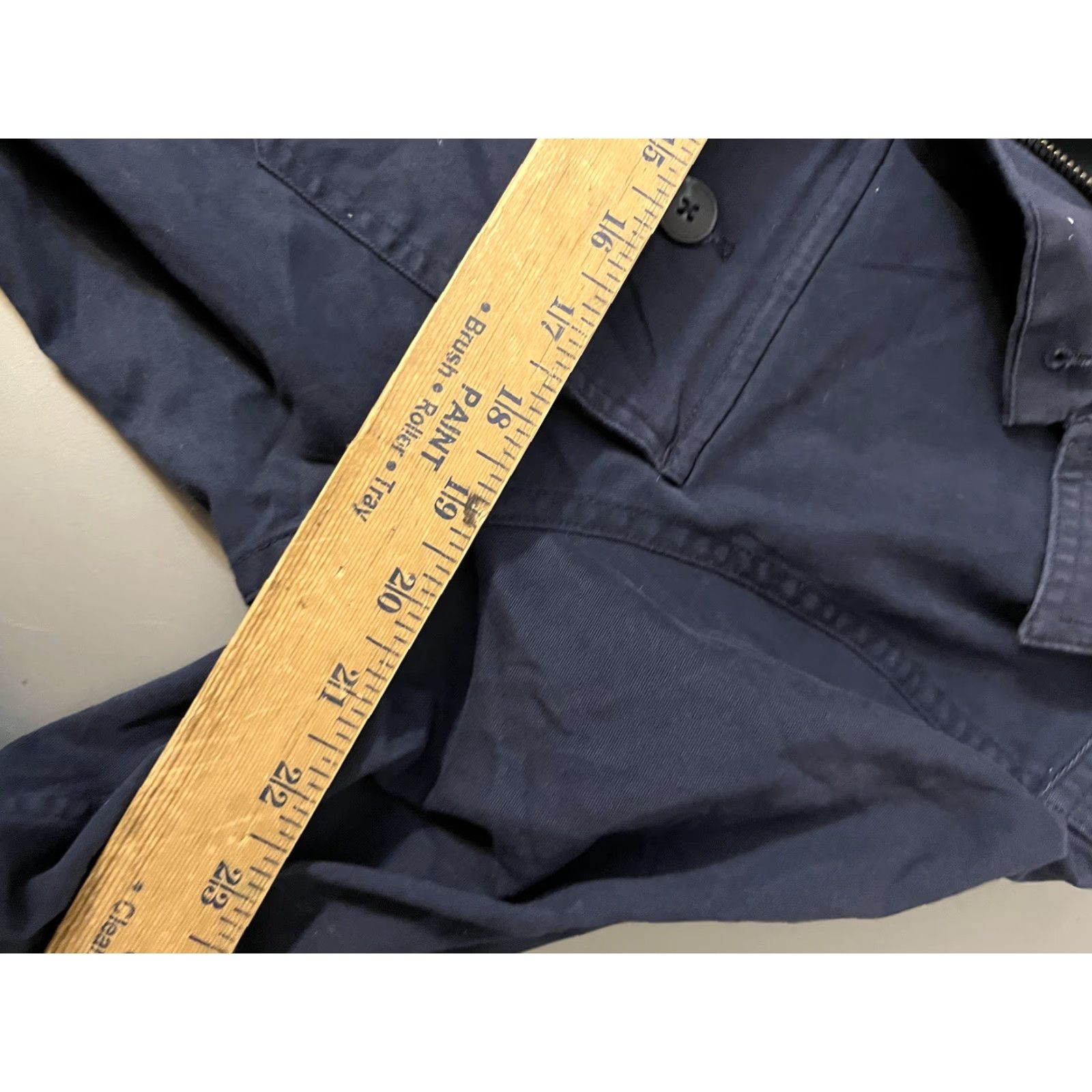 Express Express Men's Slim Zip Up Shirt Jacket M Navy Blue Jacket Size US M / EU 48-50 / 2 - 5 Thumbnail
