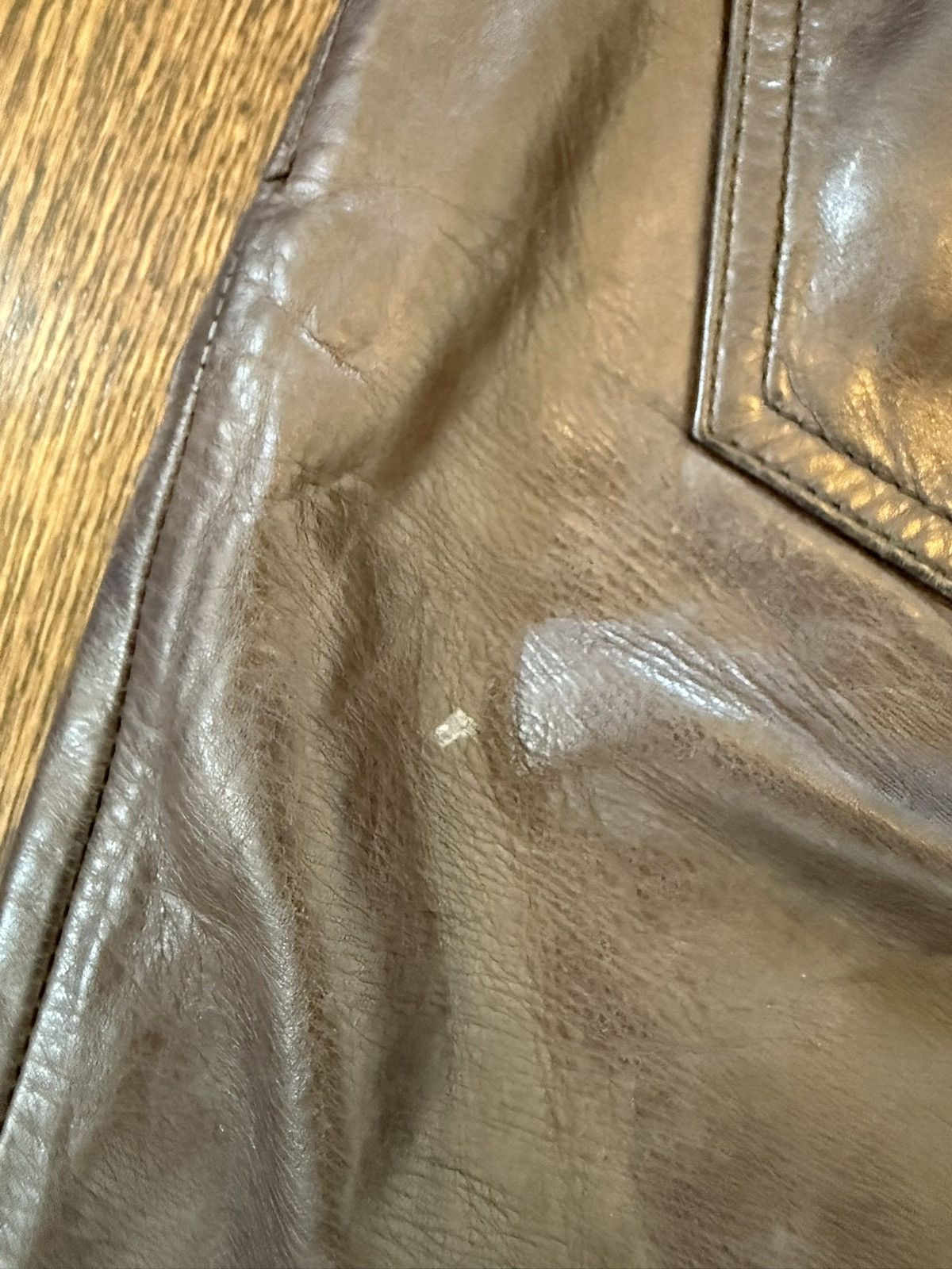Gap Vintage Gap Brown Leather Pants Size US 30 / EU 46 - 4 Thumbnail