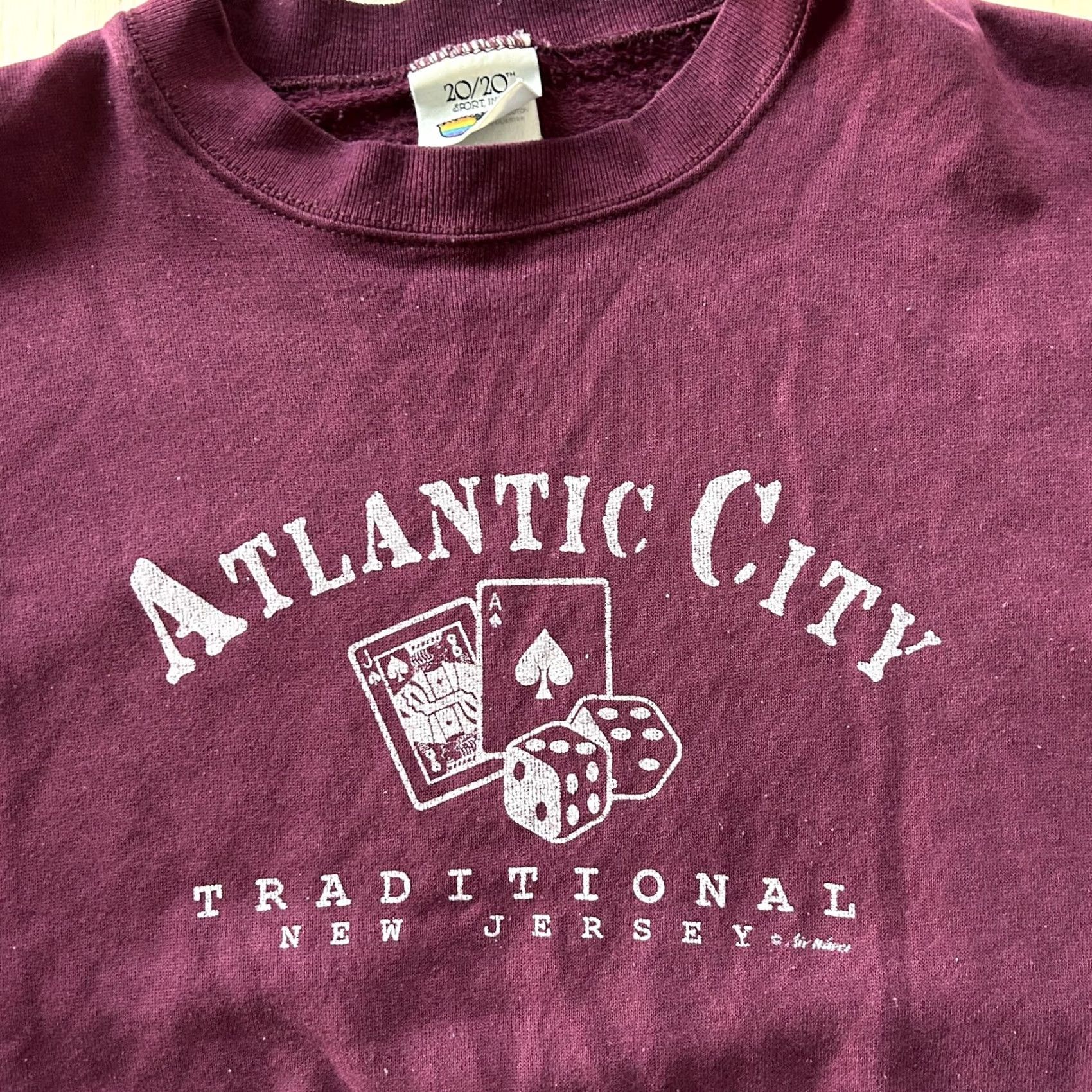 Vintage VINTAGE Atlantic City Sweatshirt Mens XL Red Fleece Pullover 20/20 Sport 90s Size US XL / EU 56 / 4 - 2 Thumbnail