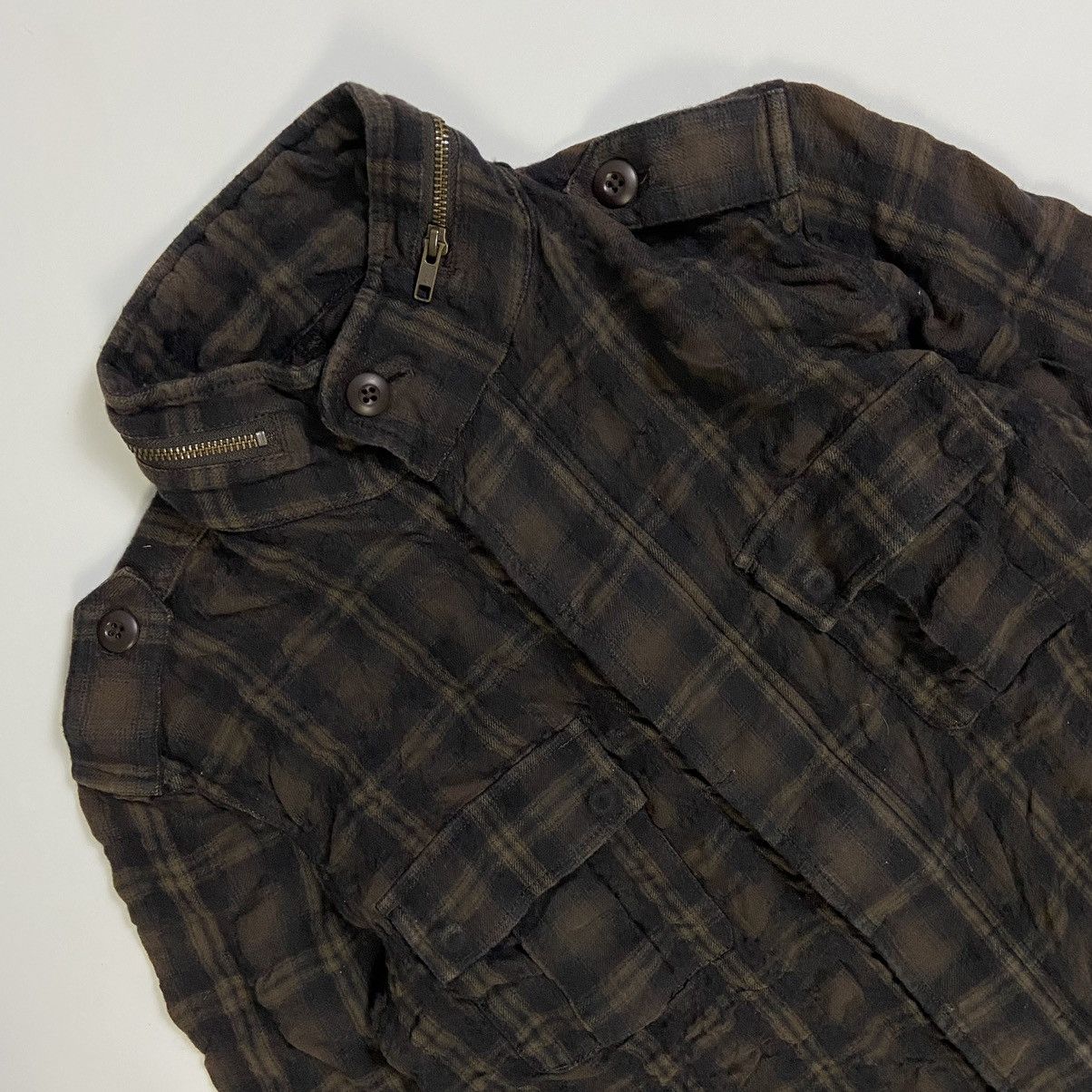 Beams Plus BEAMS Plaid Military Style Zip Button Size US M / EU 48-50 / 2 - 2 Thumbnail