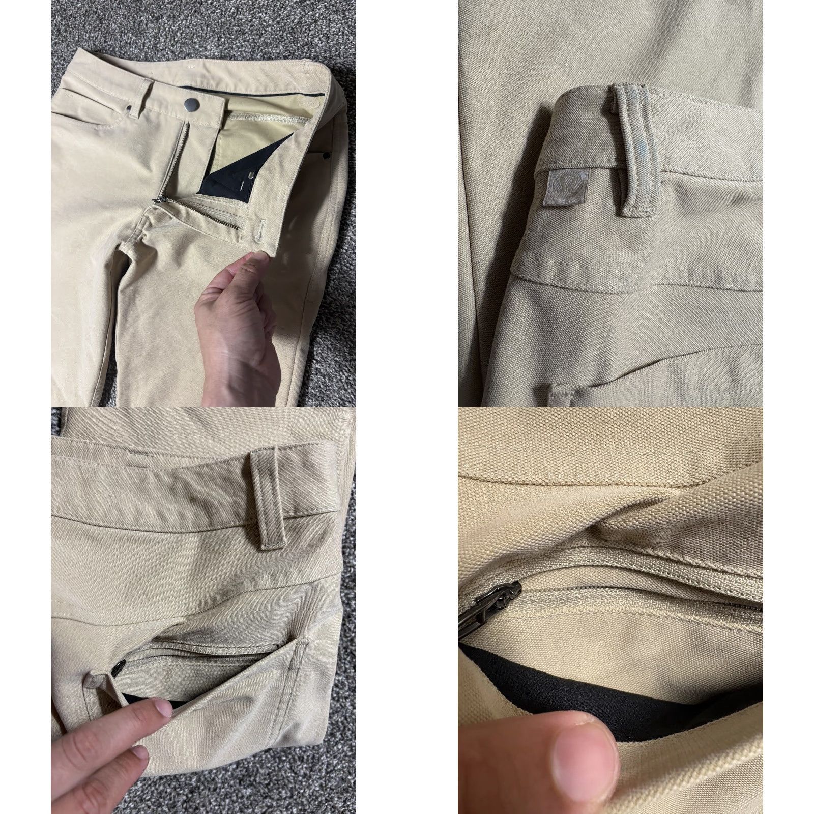 Lululemon Lululemon ABC Pants Mens 32x28 Slim Fit Utilitech Canvas Twill LM5ABN Chino Casual Business Travel Pant Beige 5-Pocket Mens Slim fits Men Size US 32 / EU 48 - 8 Thumbnail