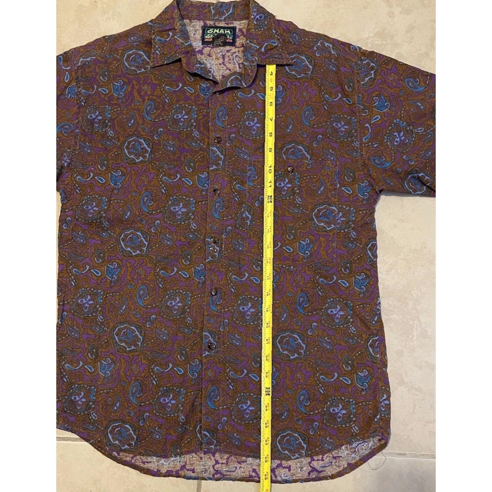 Vintage VINTAGE 90s Paisley Abstract Art Button Up Shirt S Grunge Vaporwave Surf Skate AOP Mens Purple Short Sleeve Size US S / EU 44-46 / 1 - 5 Thumbnail