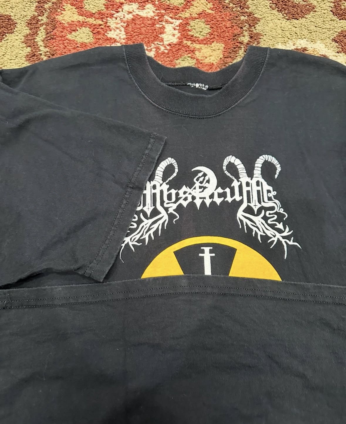 Vintage 1990s Mysticum Grunge Punk Band Music Drug Needles Satin Size US XL / EU 56 / 4 - 3 Thumbnail