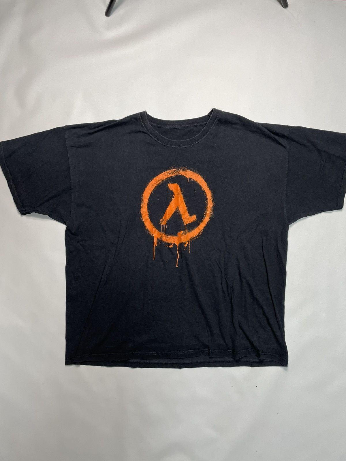 Vintage Vintage Half-Life Video Game Lambda Logo Black T-Shirt Size US XL / EU 56 / 4 - 1 Thumbnail