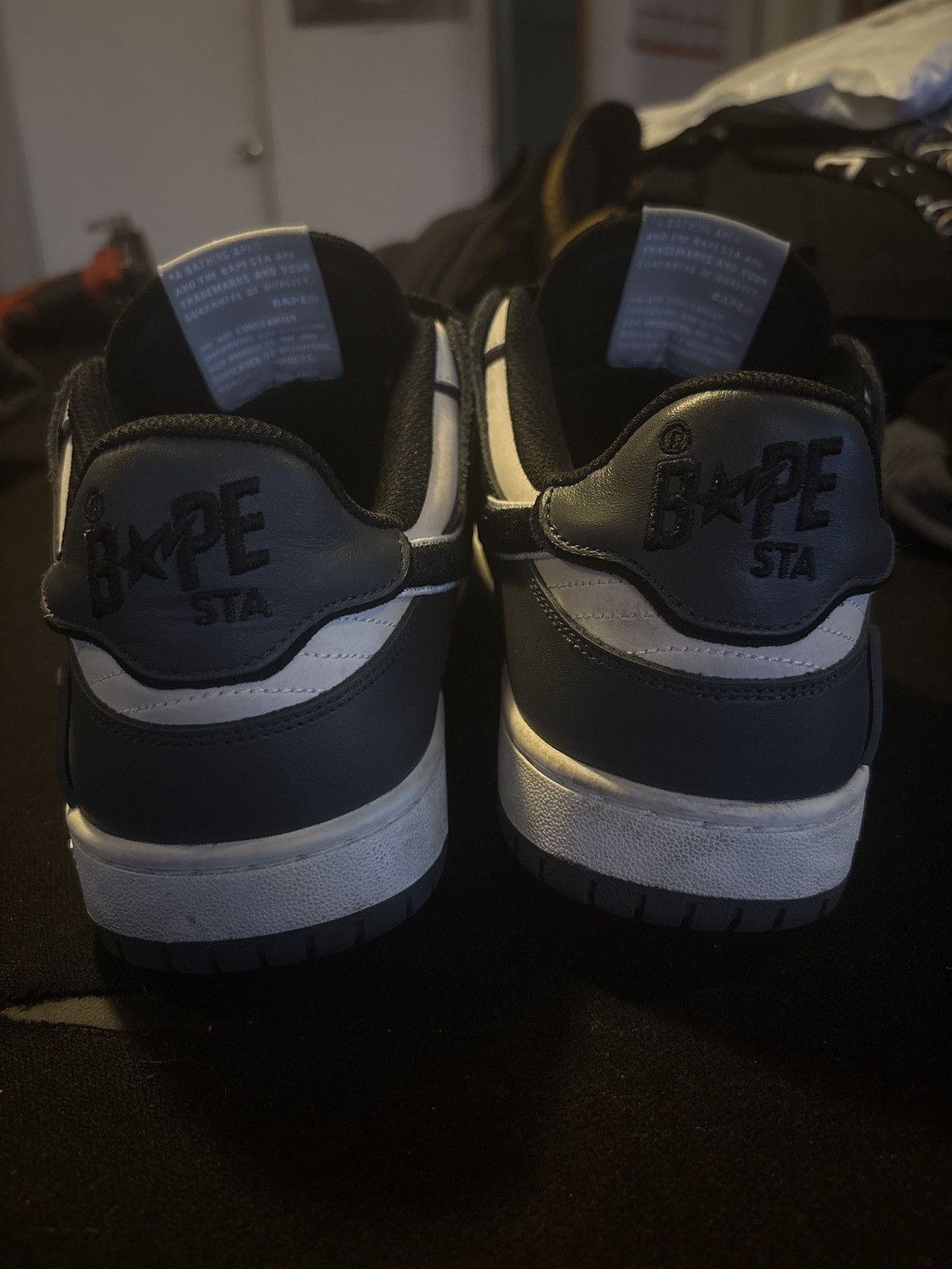 Bape Bathing ape Skate sta sneaker #5 M1 black & gray Worn twice Size US 10 / EU 43 - 4 Thumbnail
